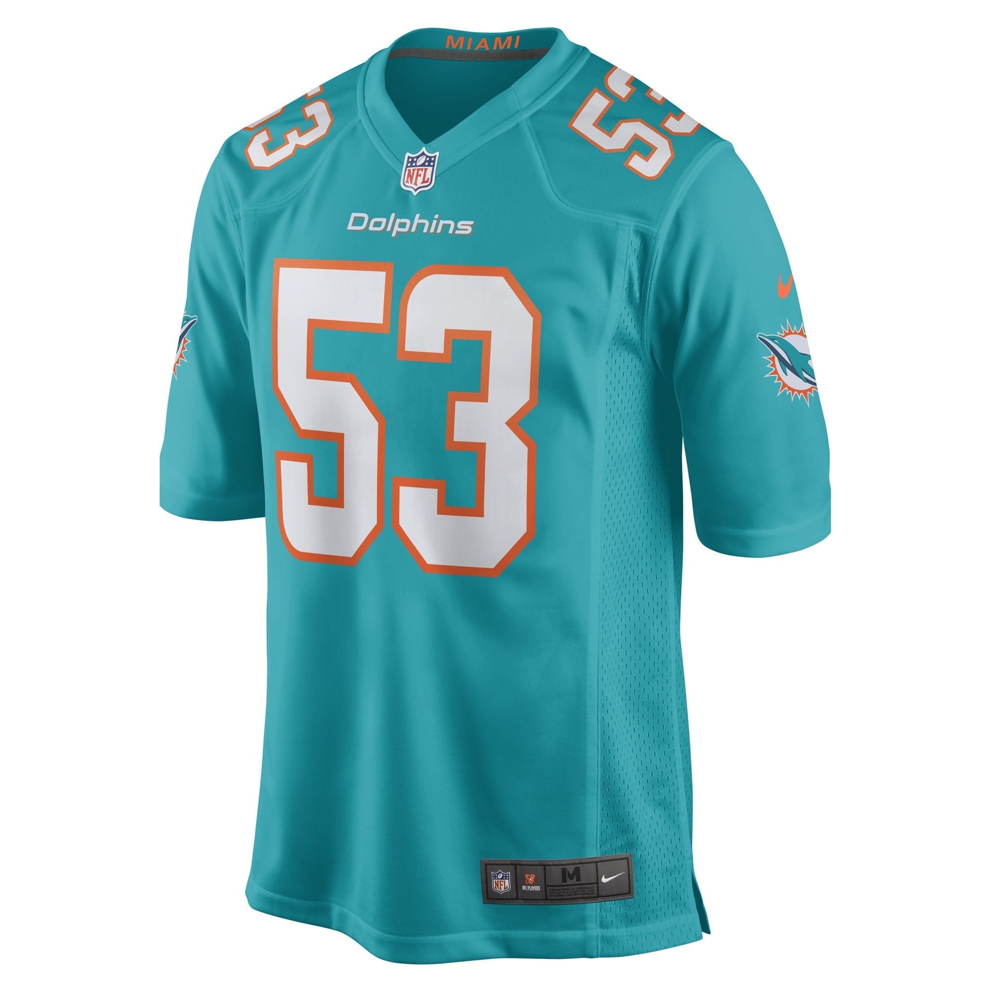 Men's Nike Cameron Goode Aqua Miami Dolphins Game Player Jersey - vstockx