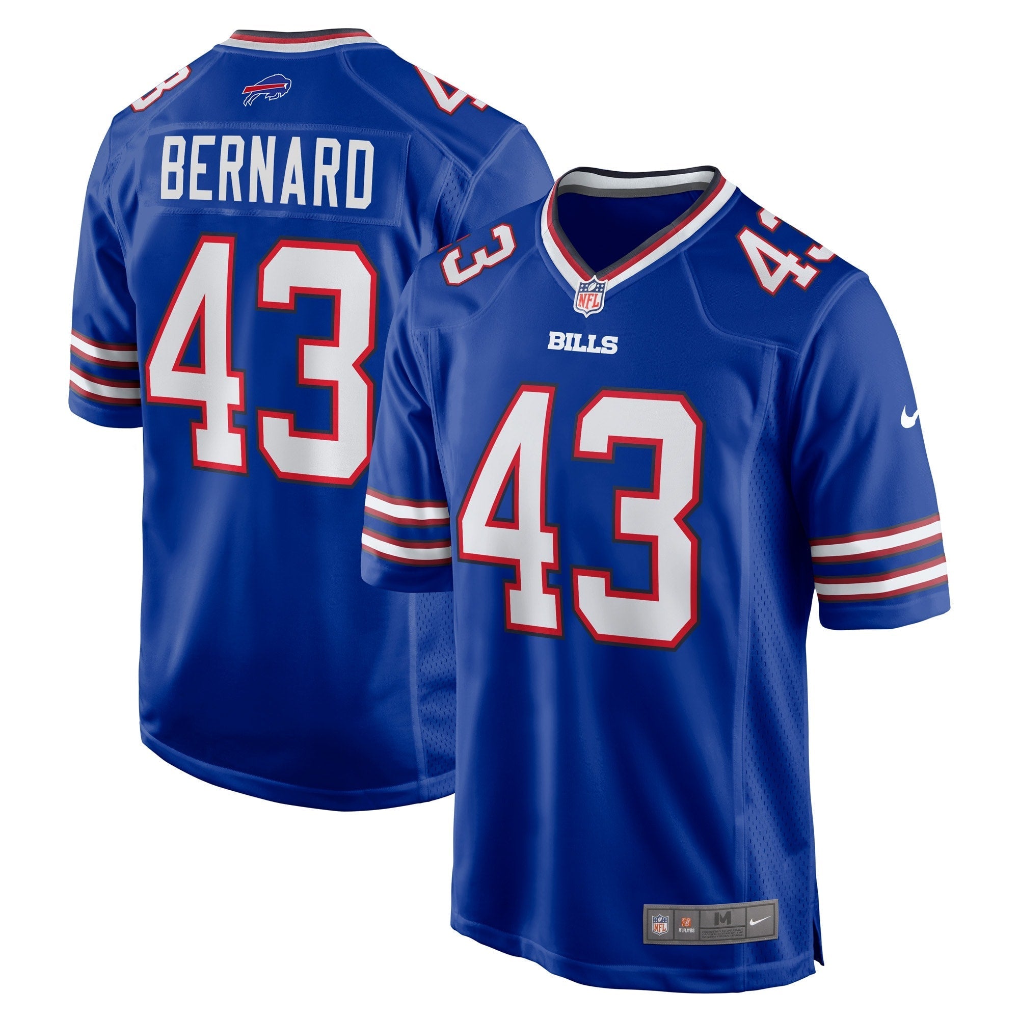 Men's Nike Terrel Bernard Royal Buffalo Bills Game Player Jersey - vstockx