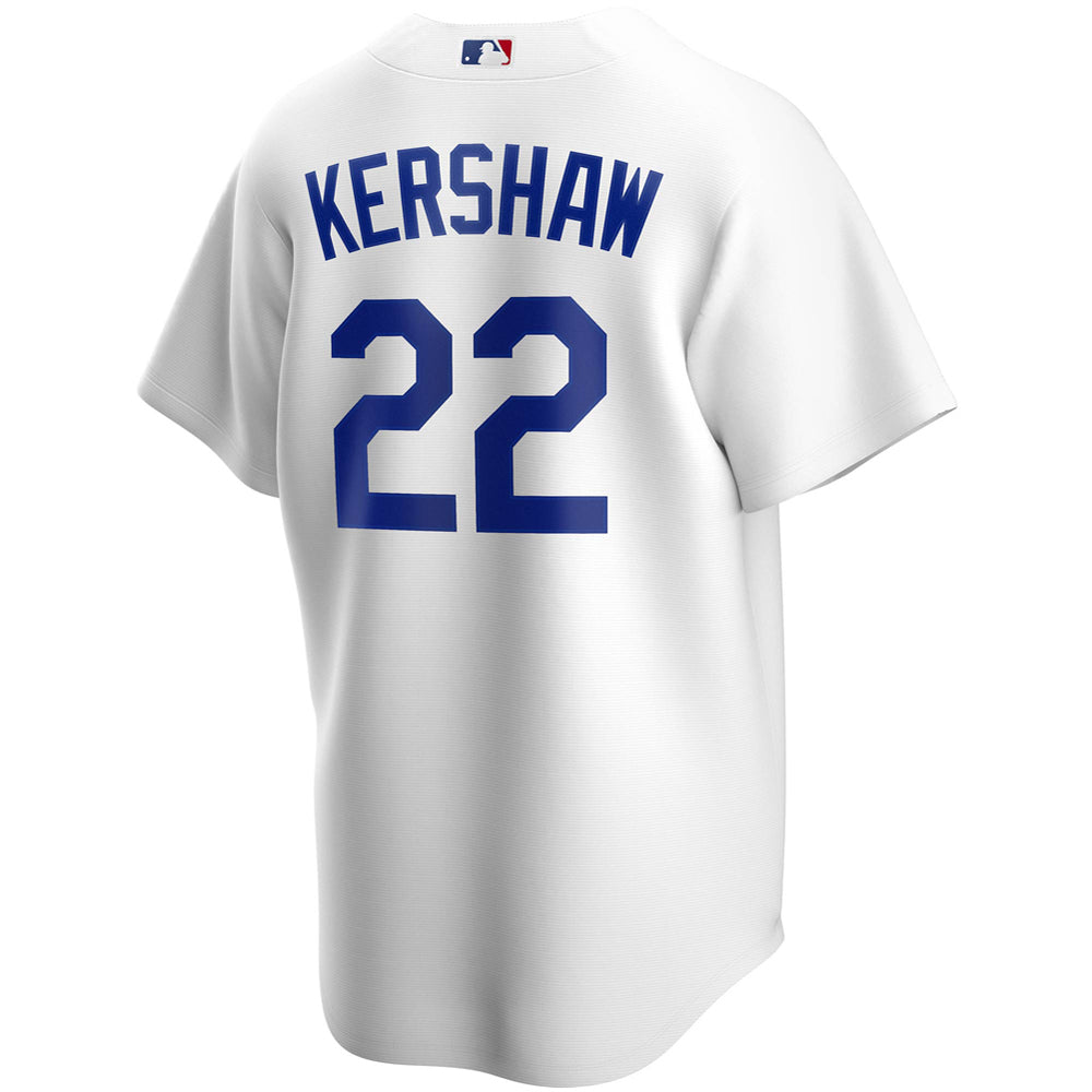 Youth Los Angeles Dodgers Clayton Kershaw Home Player Jersey - White - vstockx