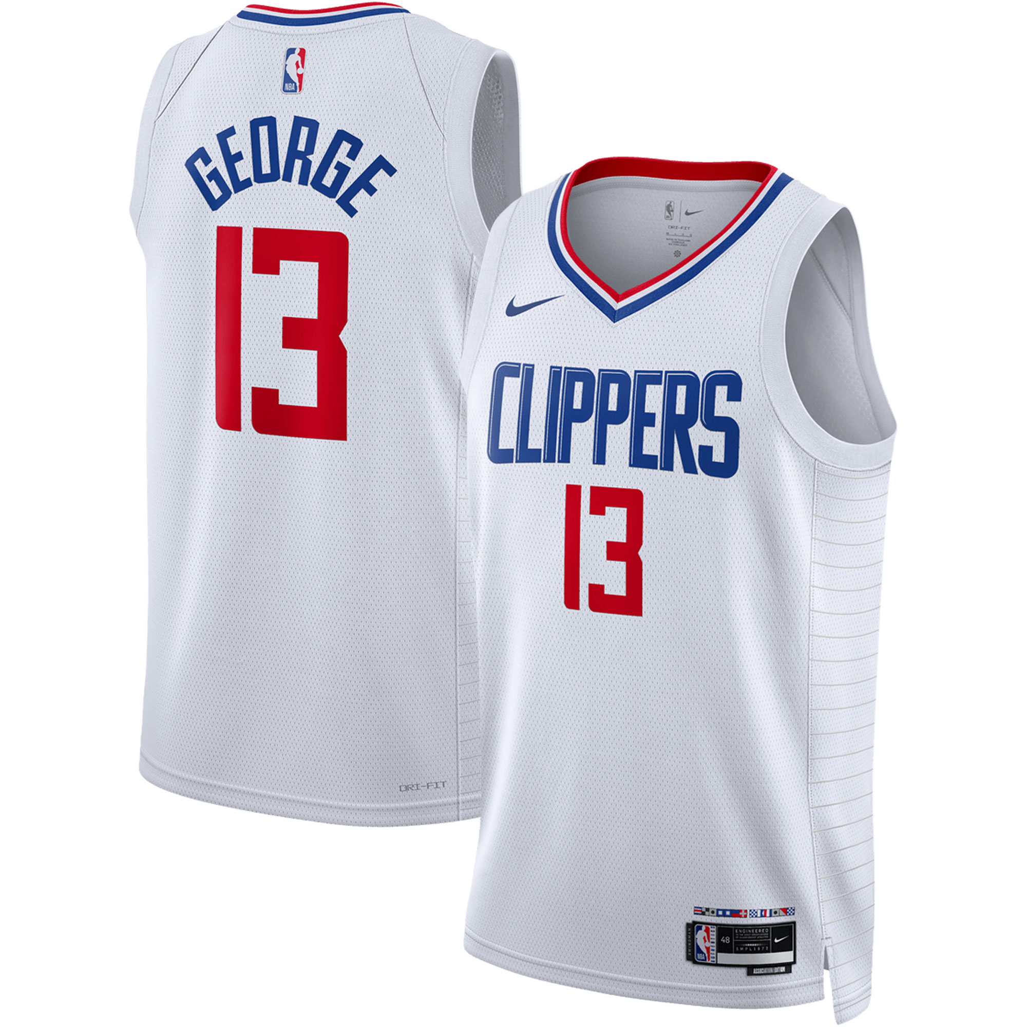 Paul George LA Clippers Nike Unisex Swingman Jersey - Association Edition - White - vstockx