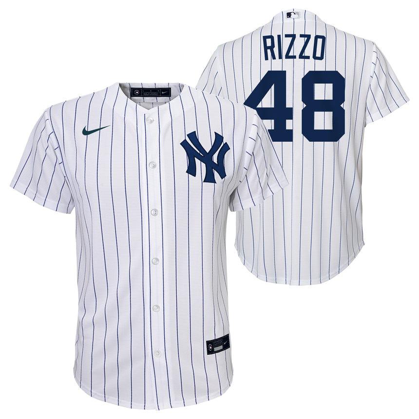 Youth Anthony Rizzo New York Yankees White Home Replica Player Jersey - vstockx