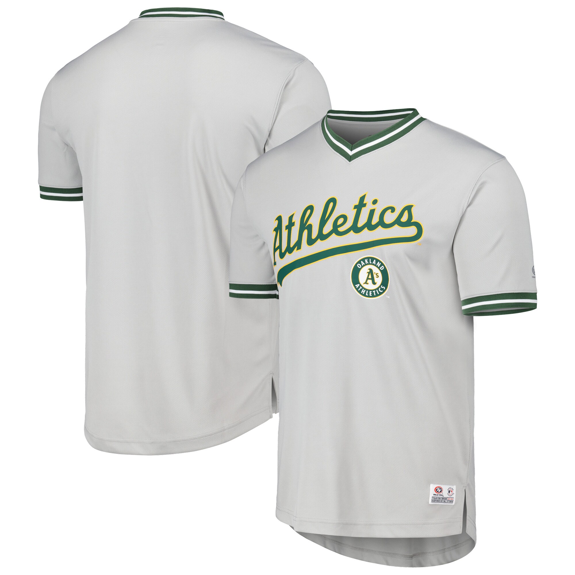 Oakland Athletics V-Neck Jersey - Gray - vstockx