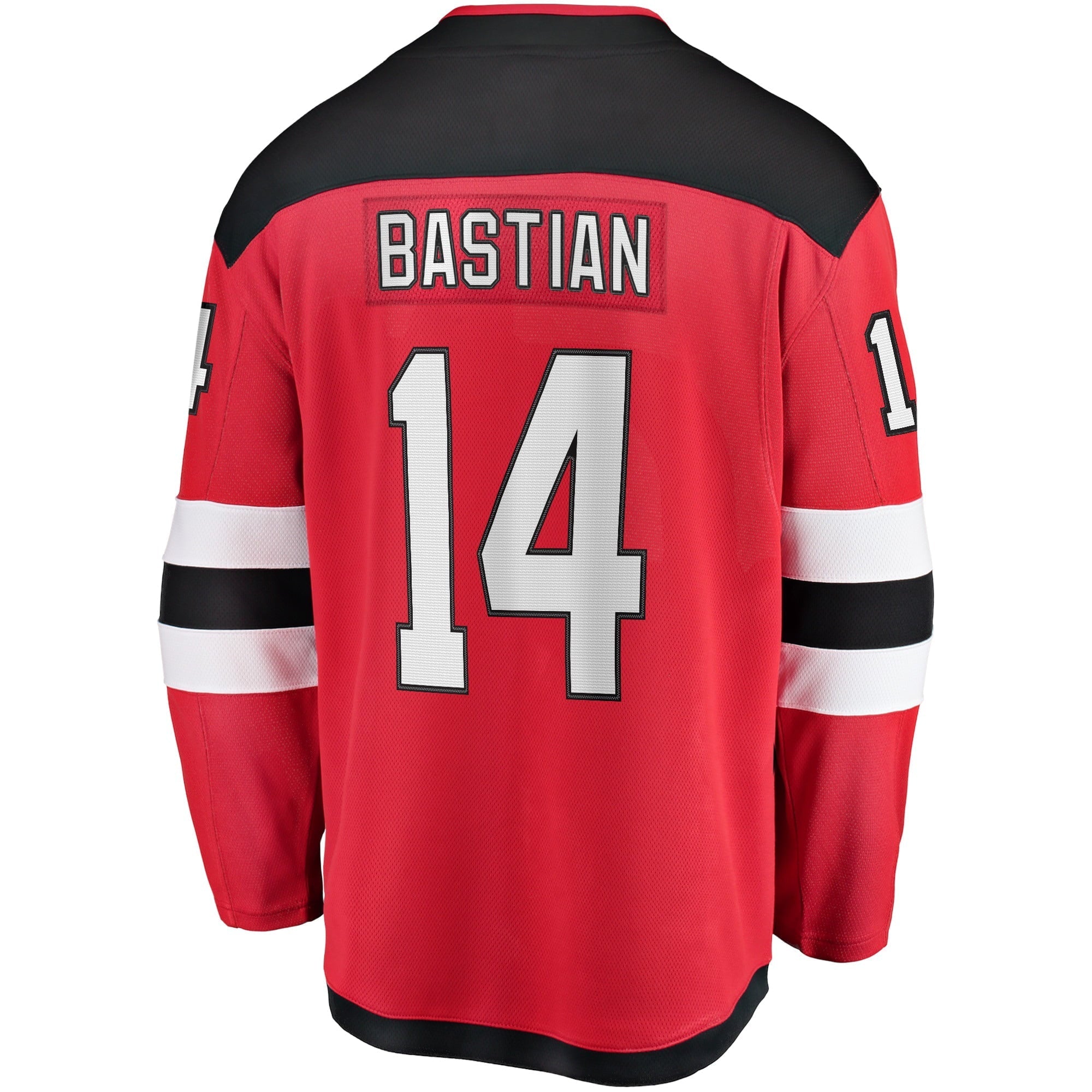 Men's Fanatics Branded Nathan Bastian Red New Jersey Devils Home Breakaway Player Jersey - vstockx