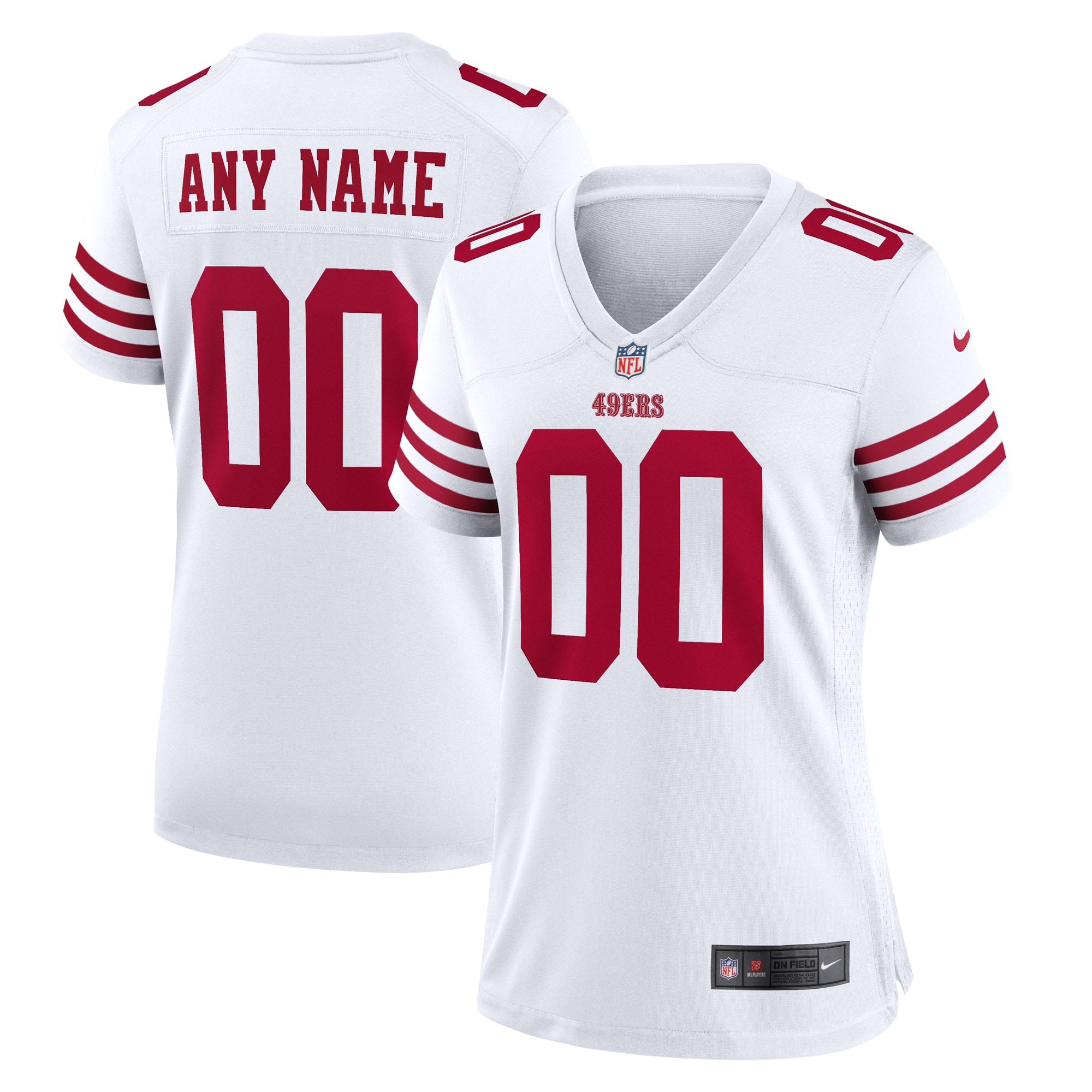 San Francisco 49ers Nike Women's Game Custom Jersey - White - vstockx