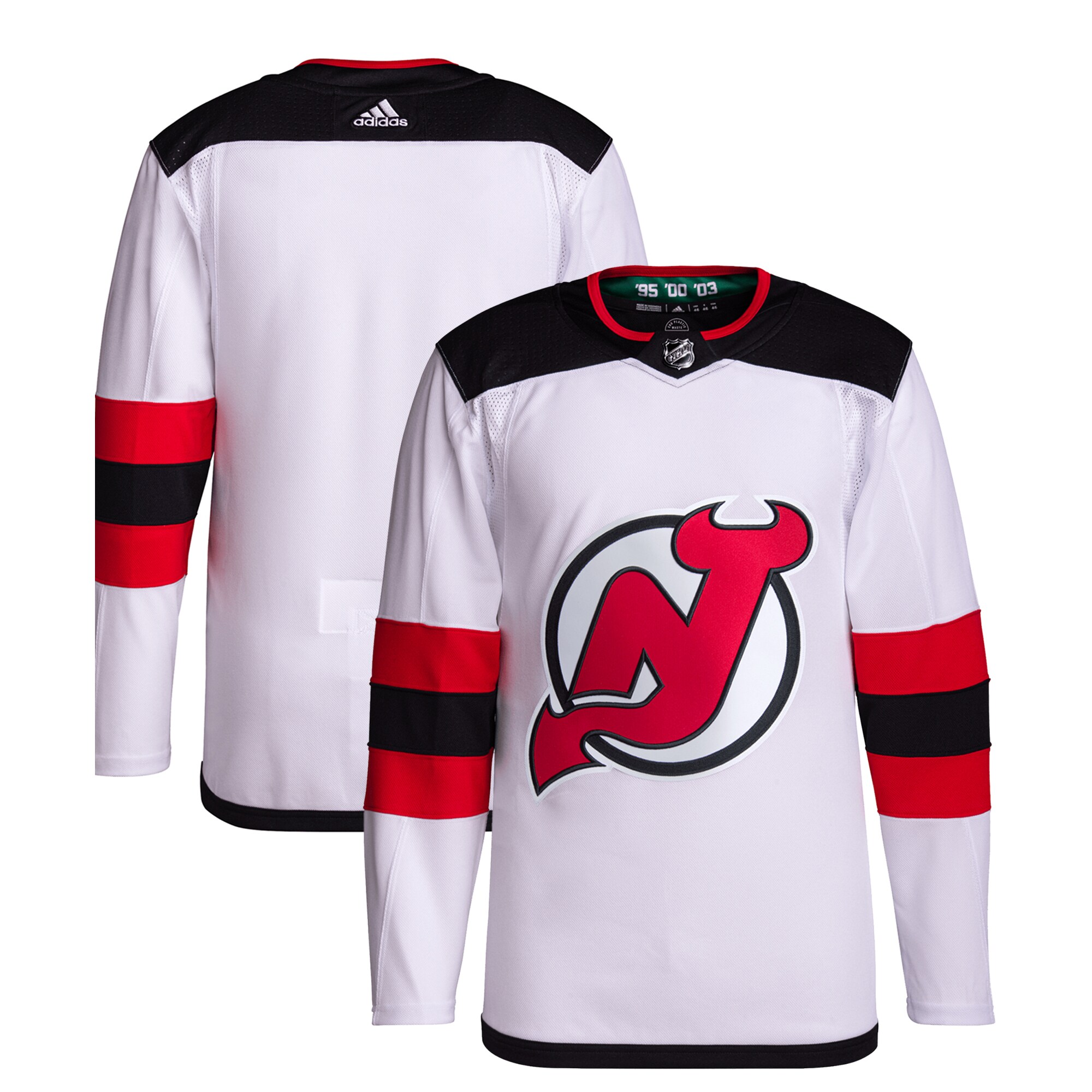 New Jersey Devils adidas Away Primegreen Authentic Pro Jersey White - vstockx