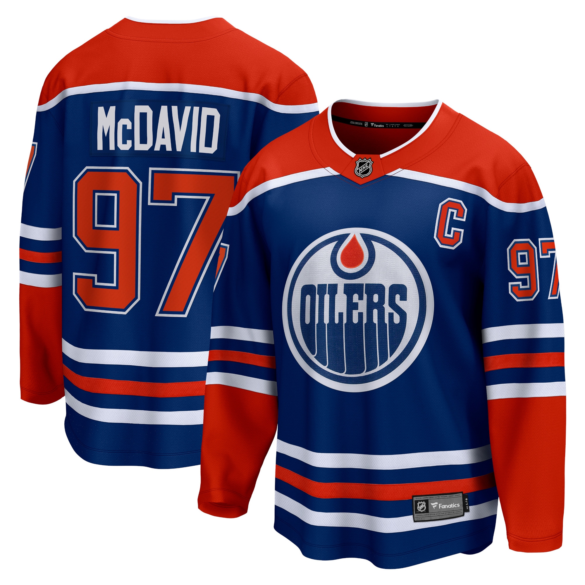 Connor McDavid Edmonton Oilers Fanatics Branded Home Premier Breakaway Player Jersey - Royal - vstockx