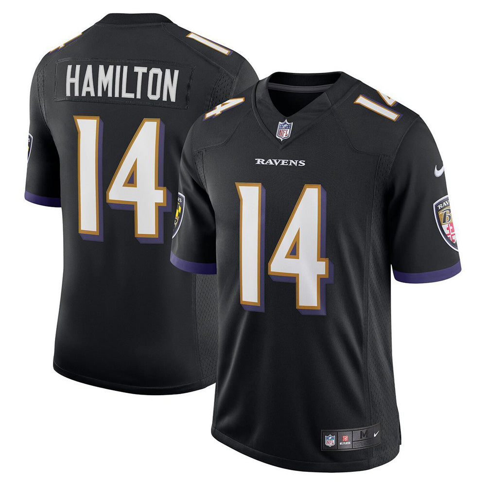 Youth Baltimore Ravens Kyle Hamilton Game Jersey - Black - vstockx