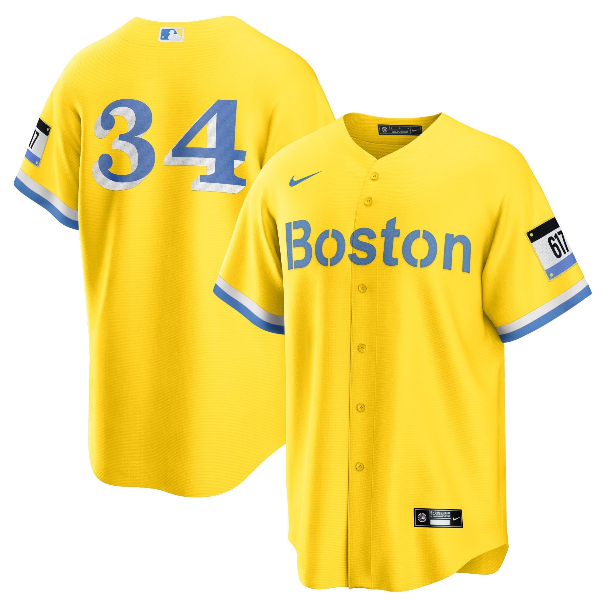 Men's Nike David Ortiz Gold Boston Red Sox Retired Player City Connect Replica Jersey - vstockx