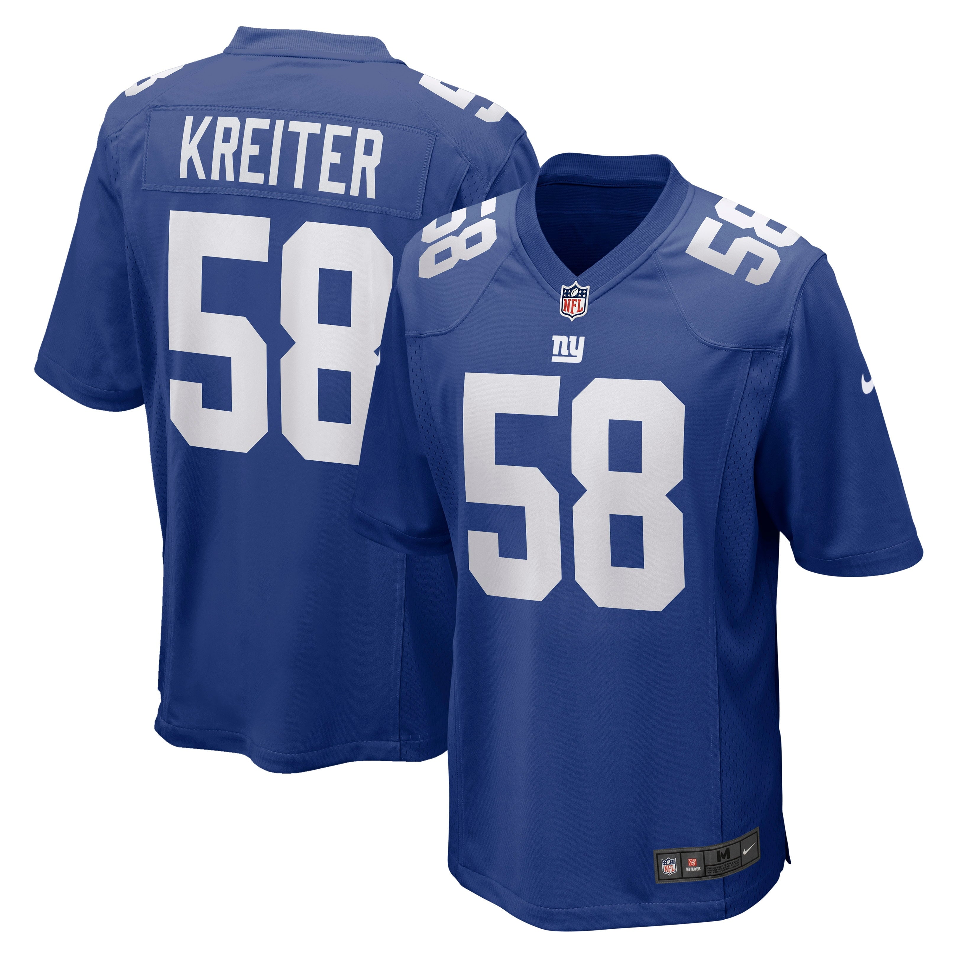 Men's Nike Casey Kreiter Royal New York Giants Game Jersey - vstockx