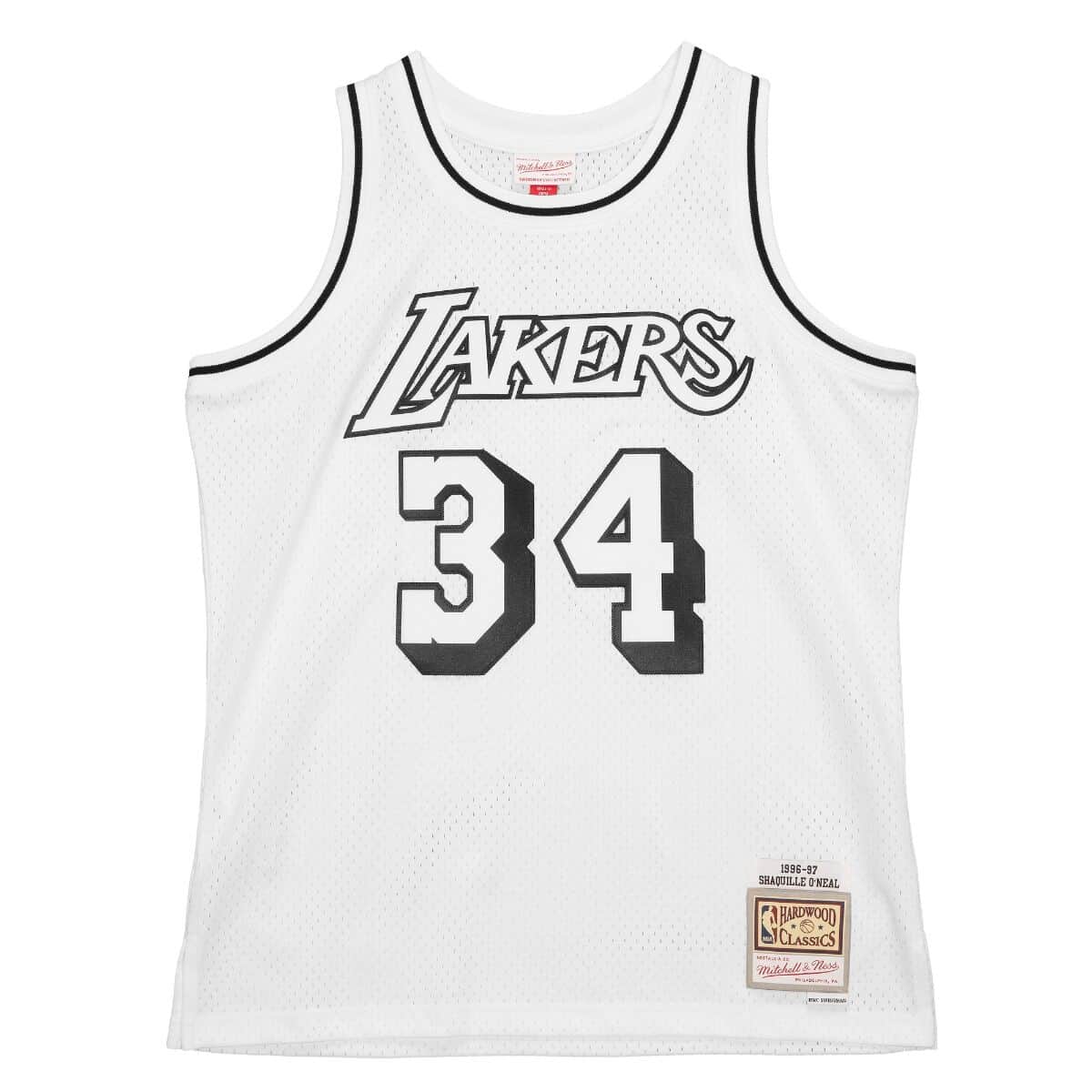 White Black Swingman Shaquille O'Neal Los Angeles Lakers 1996-97 Jersey - vstockx