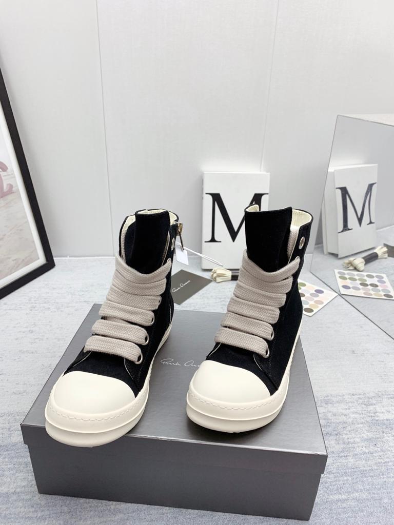 Rick Owens DRKSHDW Jumbo Lace High Black - vstockx