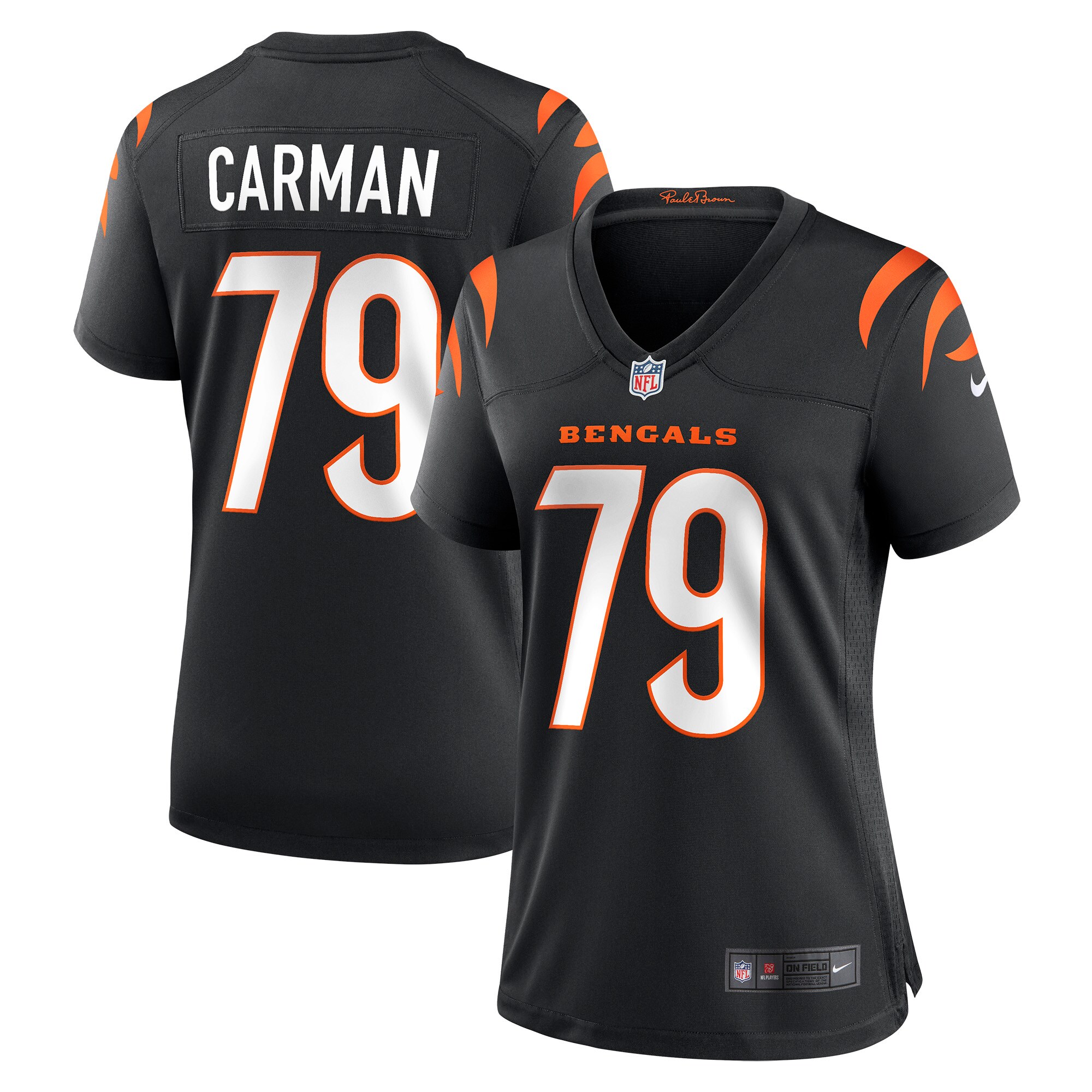 Jackson Carman Cincinnati Bengals Nike Women's Game Jersey - Black - vstockx