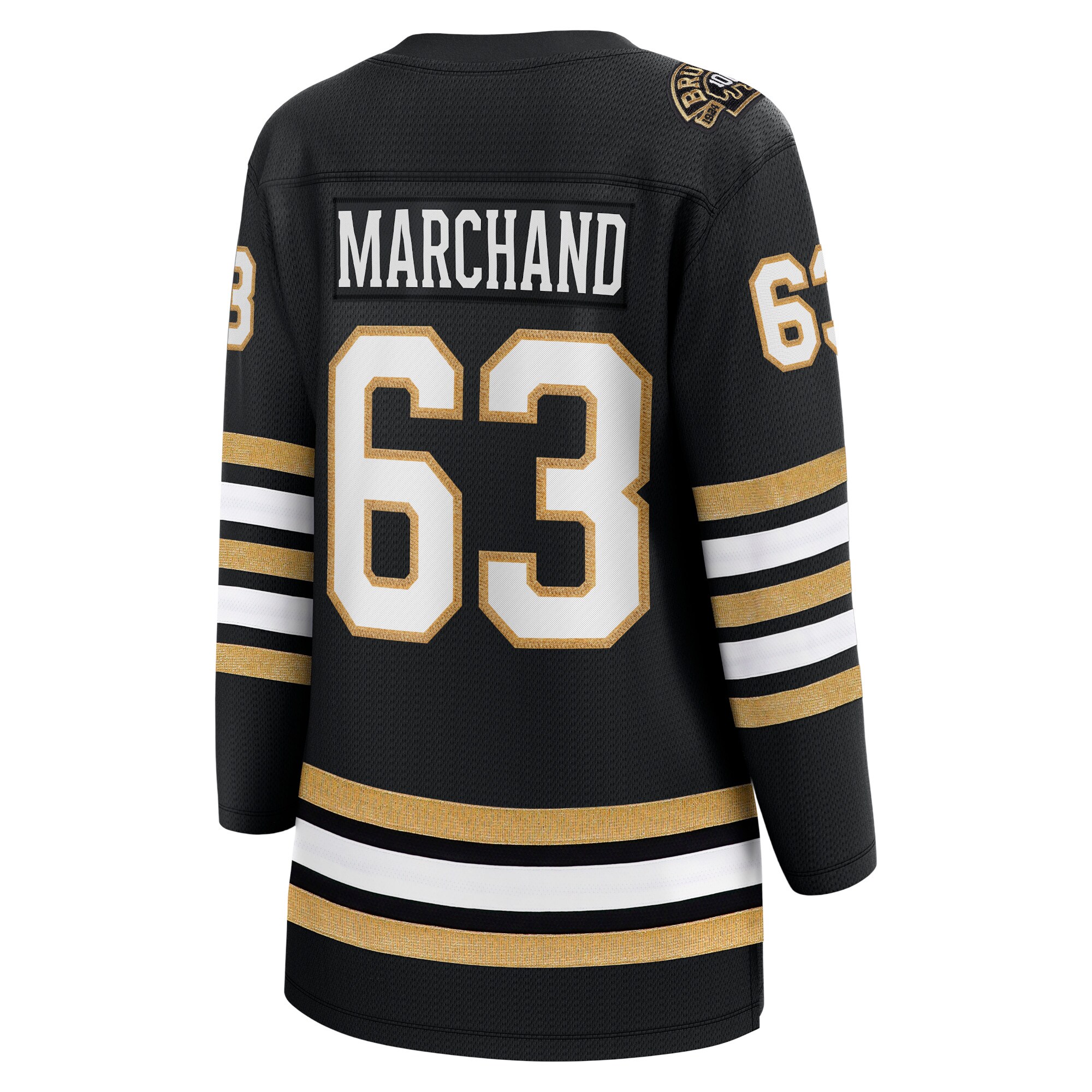 Brad Marchand Boston Bruins Fanatics Branded Women's 100th Anniversary Premier Breakaway Player Jersey - Black - vstockx