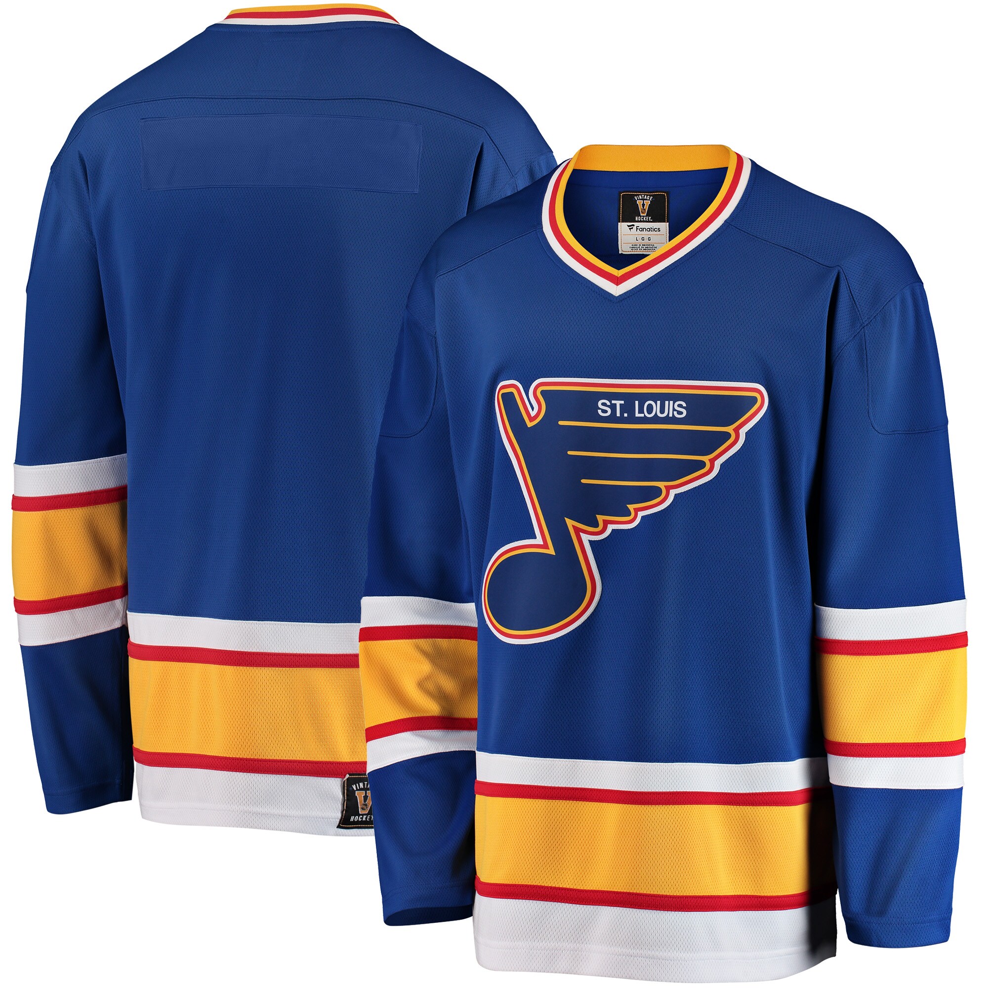 St. Louis Blues Fanatics Branded Premier Breakaway Heritage Blank Jersey - Blue - vstockx