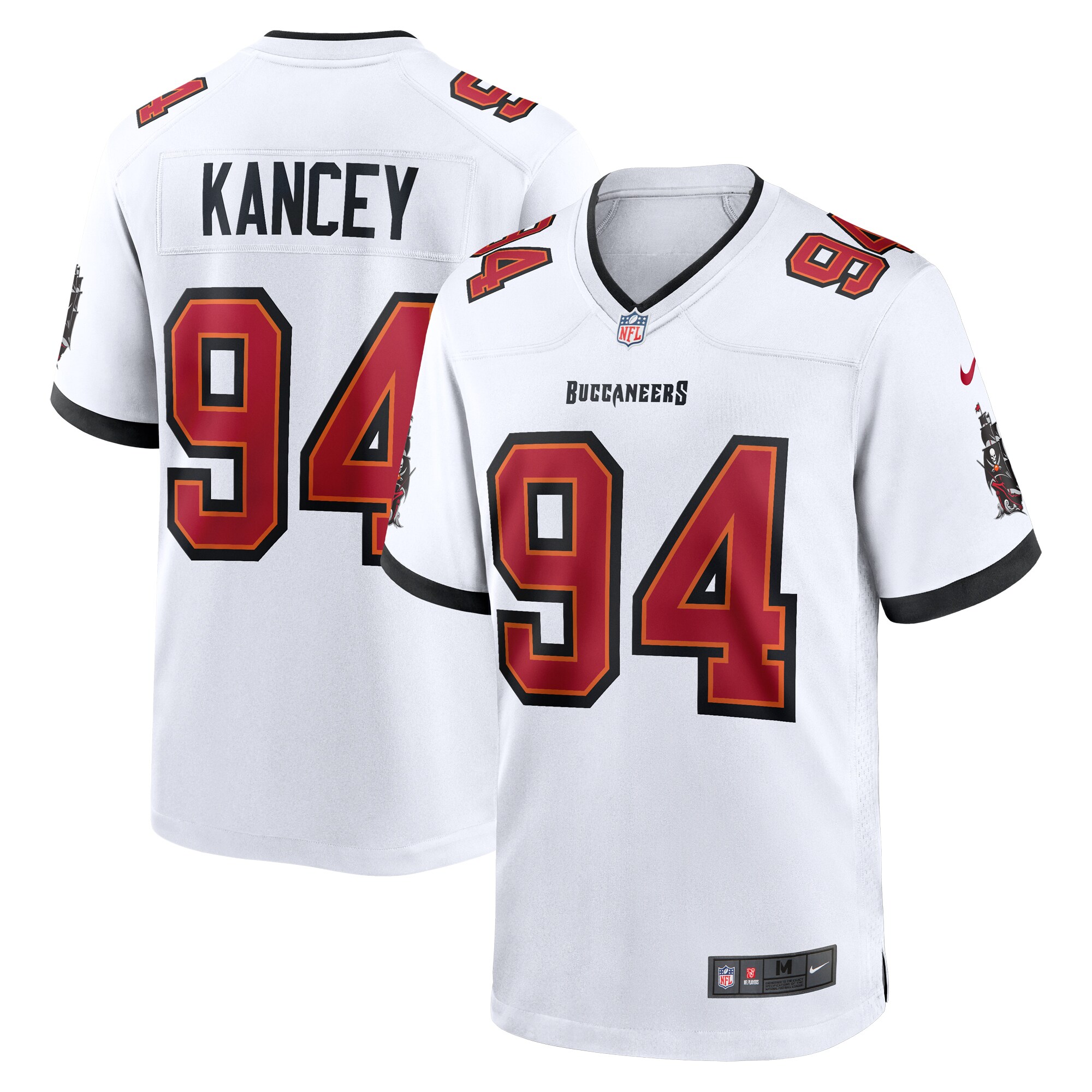 Calijah Kancey Tampa Bay Buccaneers Nike Game Jersey - White - vstockx