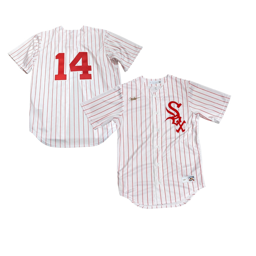 Men's Bill Melton Chicago White Sox Cooperstown Home White/Red 1972 Premium Stitch Replica Jersey - vstockx