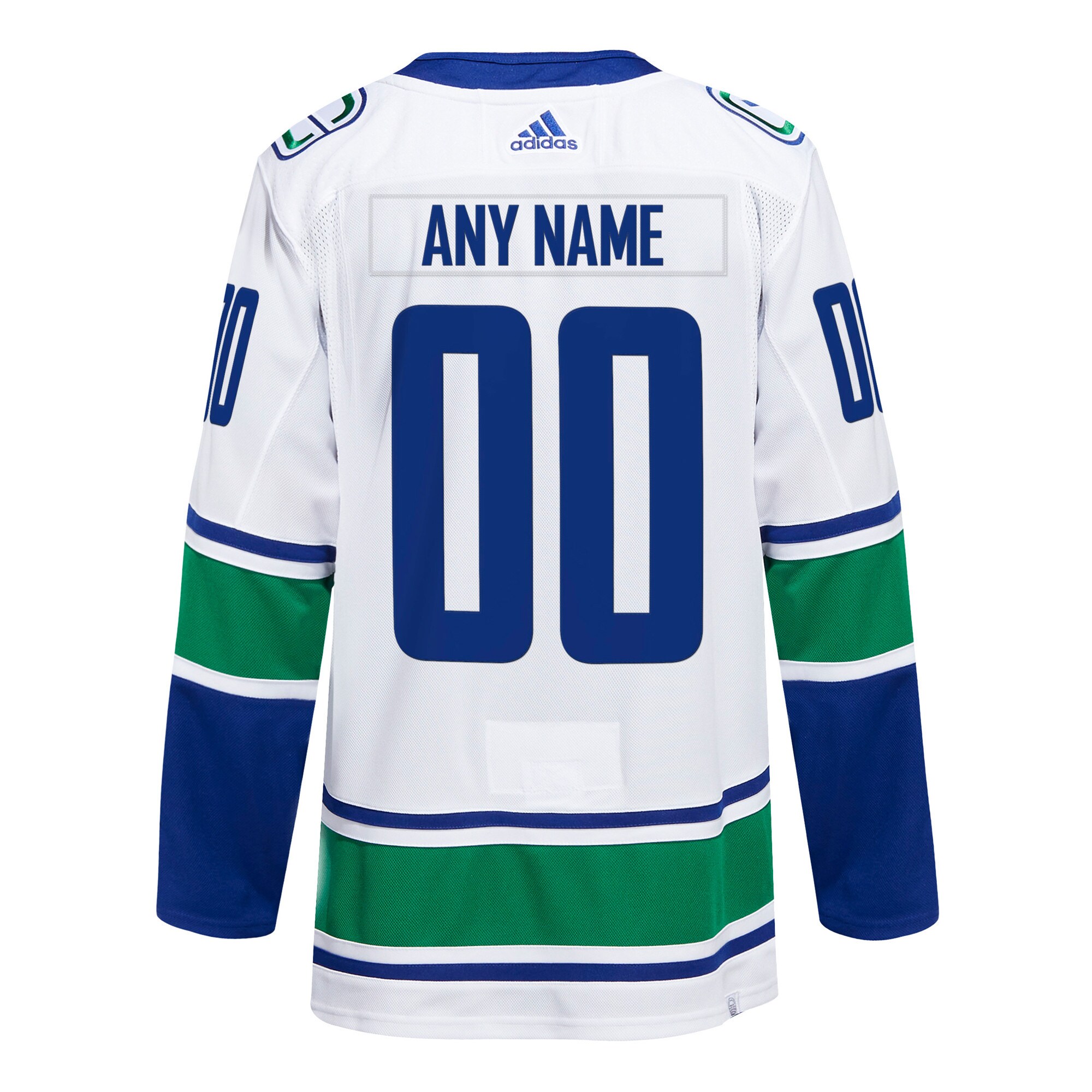 Vancouver Canucks adidas Away Primegreen Authentic Pro Custom Jersey - White - vstockx