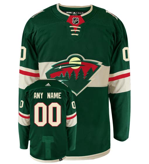 Customizable Minnesota Wild Adidas Primegreen Authentic NHL Hockey Jersey - vstockx