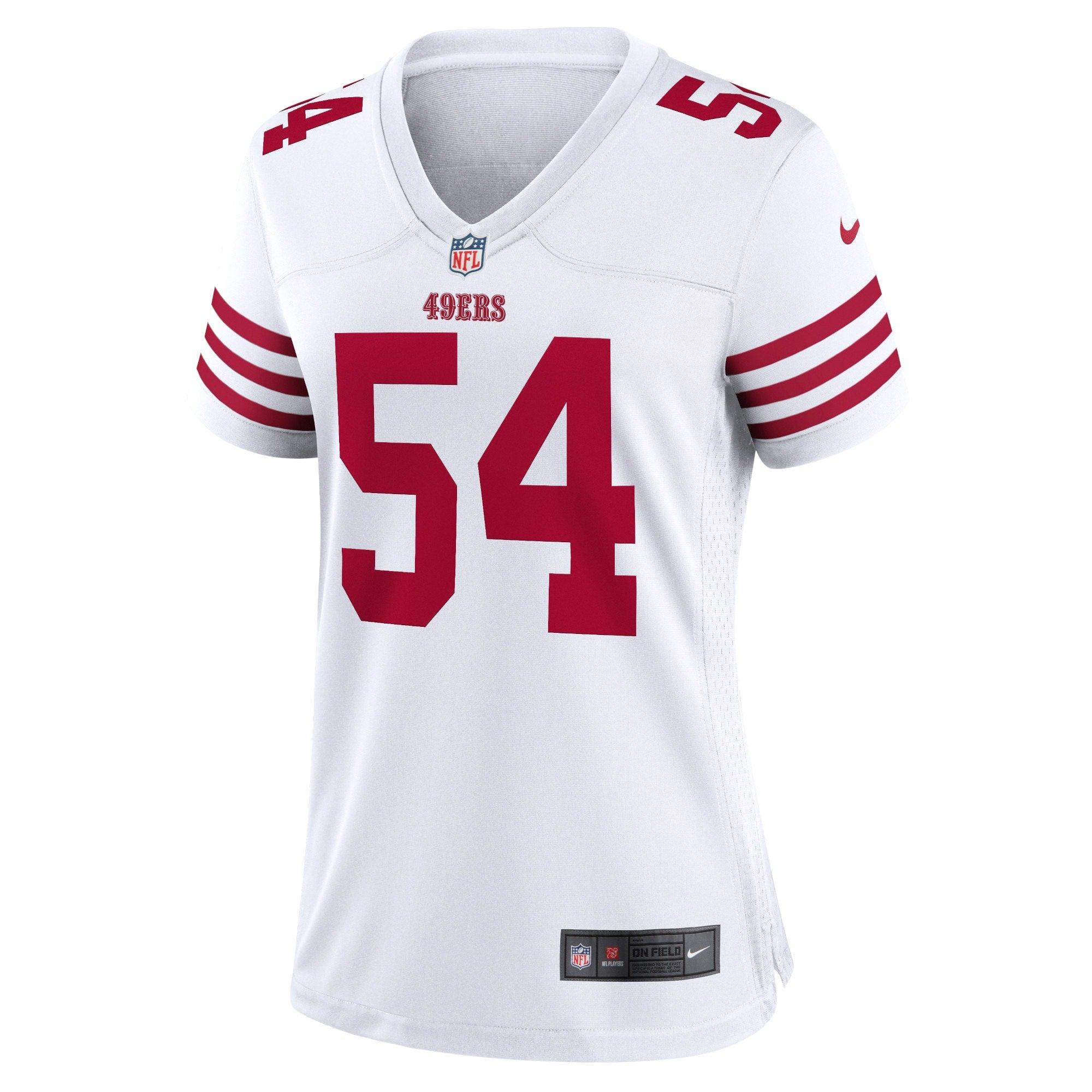 Women's Nike Fred Warner White San Francisco 49ers Player Game Jersey - vstockx