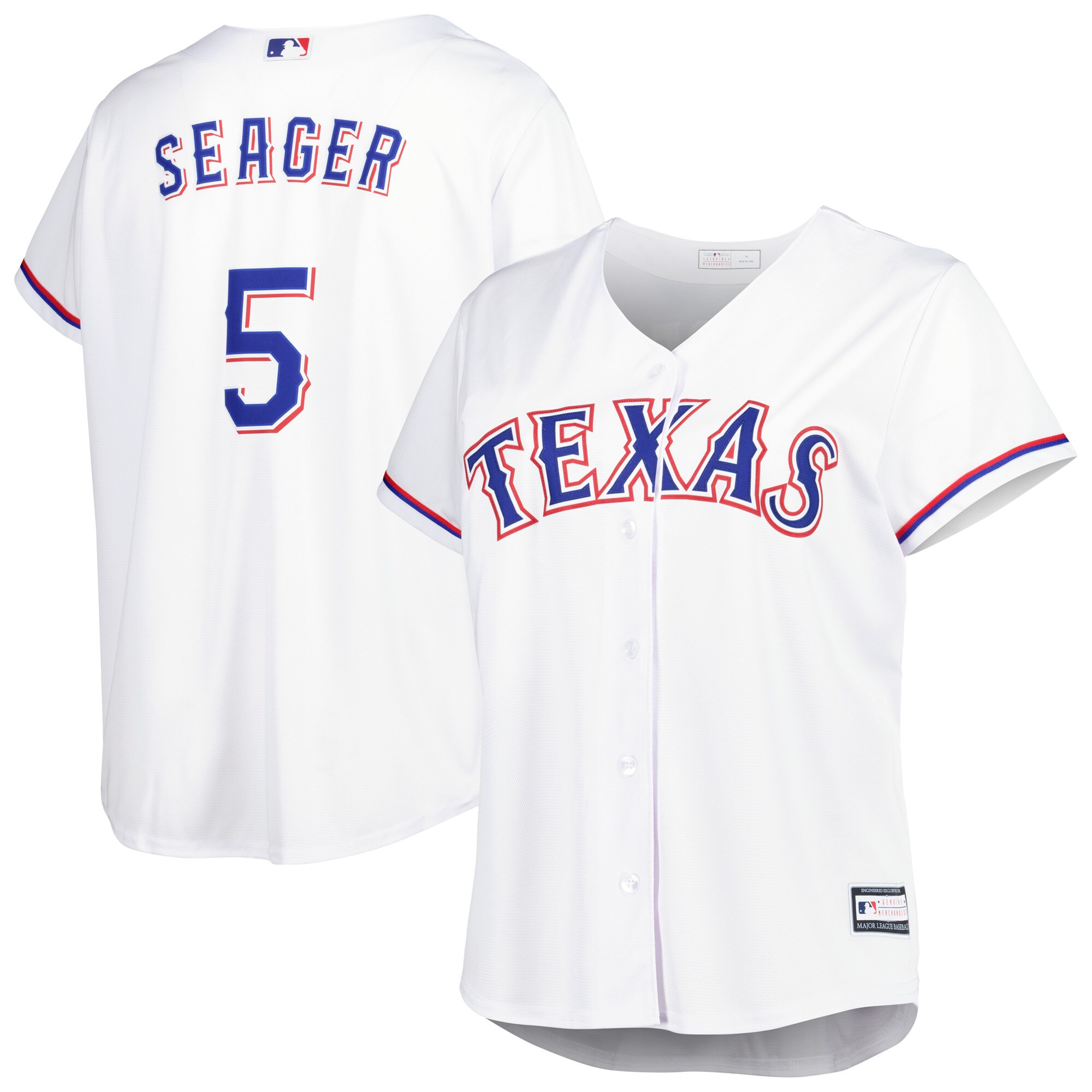 Corey Seager Texas Rangers Women's Plus Size Replica Player Jersey - White - vstockx