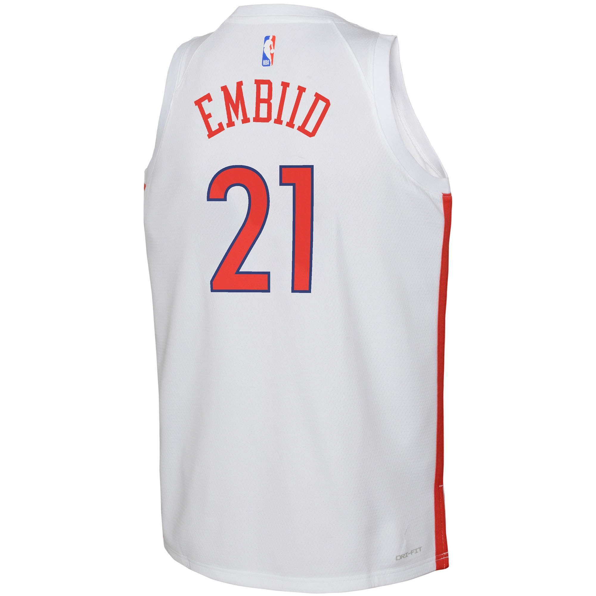 Joel Embiid Philadelphia 76ers Nike Youth 2022/23 Swingman Jersey - City Edition - White - vstockx