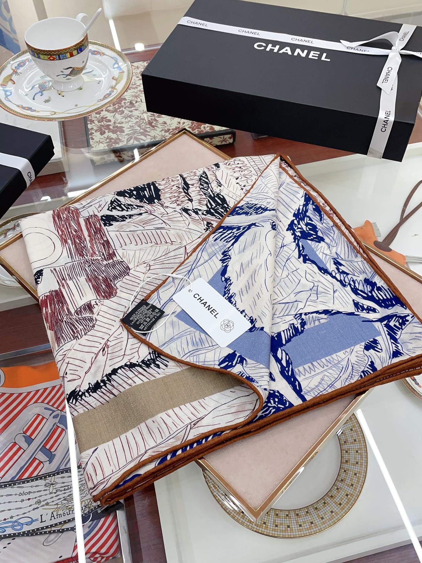 Streetwear Scarf CHANEL 328797 SIZE:140*140cm - vstockx