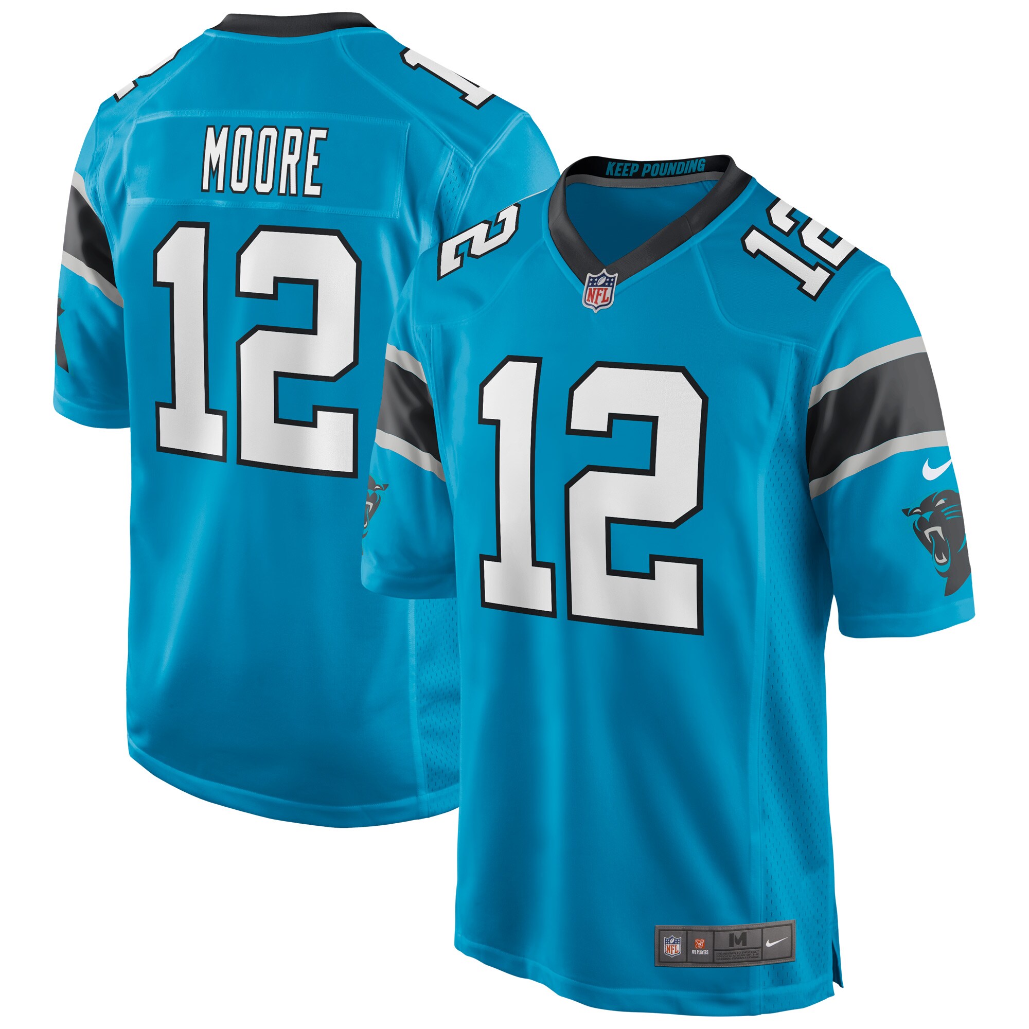 DJ Moore Carolina Panthers Nike Game Player Jersey - Blue - vstockx