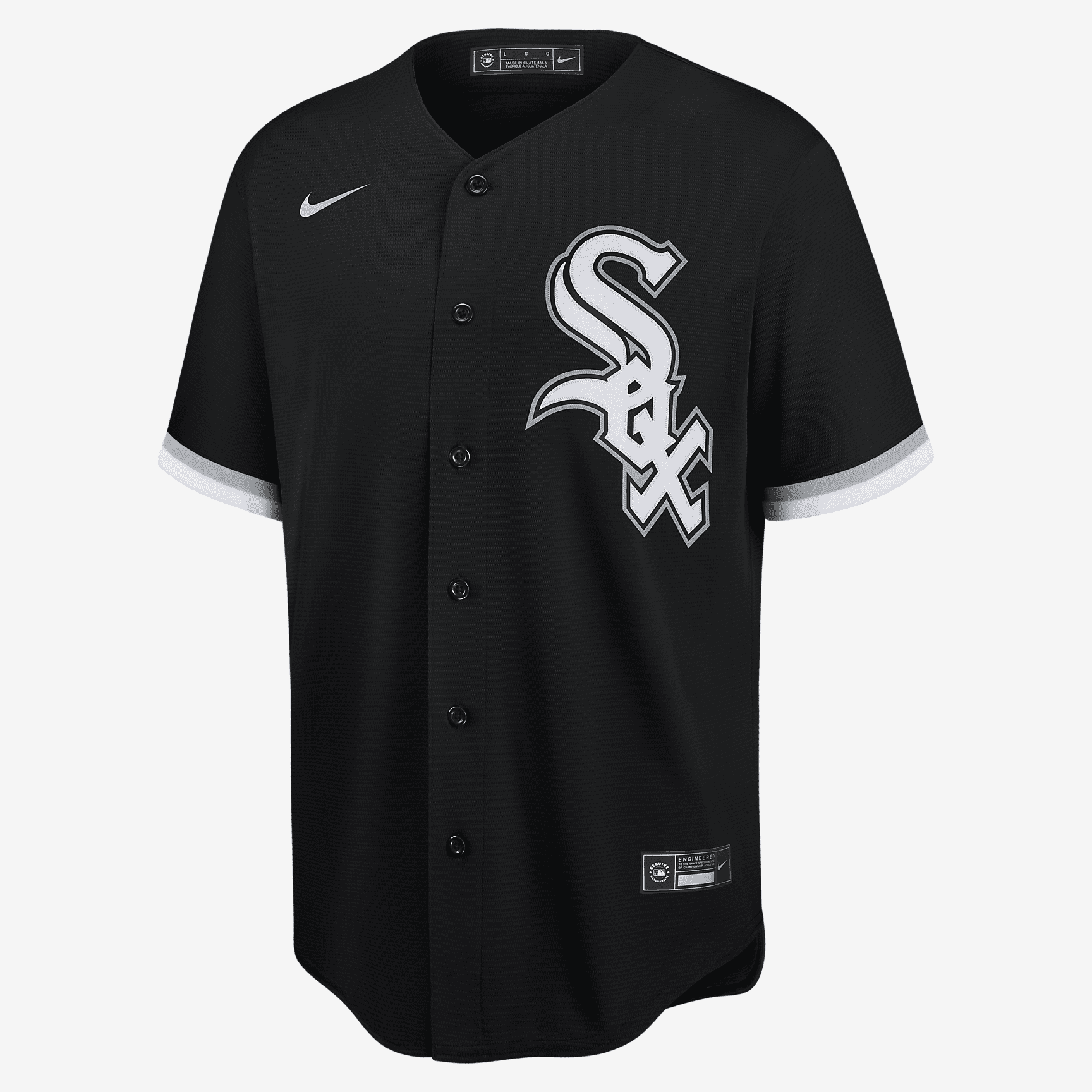 MLB Chicago White Sox (Eloy Jimnez) Men's Replica Baseball Jersey - Black/White - vstockx
