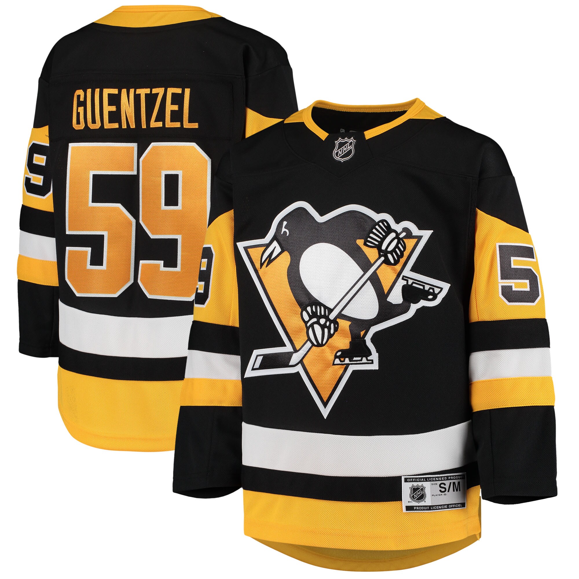 Jake Guentzel Pittsburgh Penguins Youth Home Premier Player Jersey - Black - vstockx