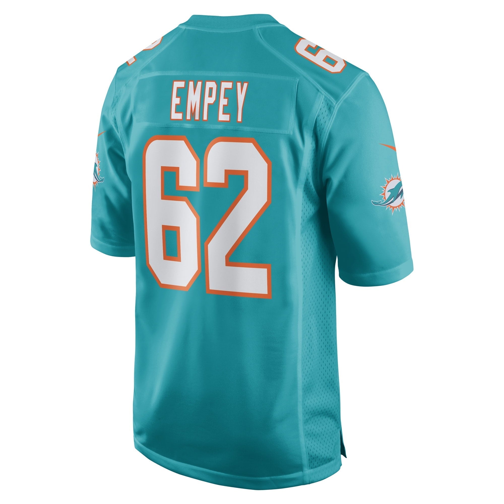 Men's Nike James Empey Aqua Miami Dolphins Game Player Jersey - vstockx