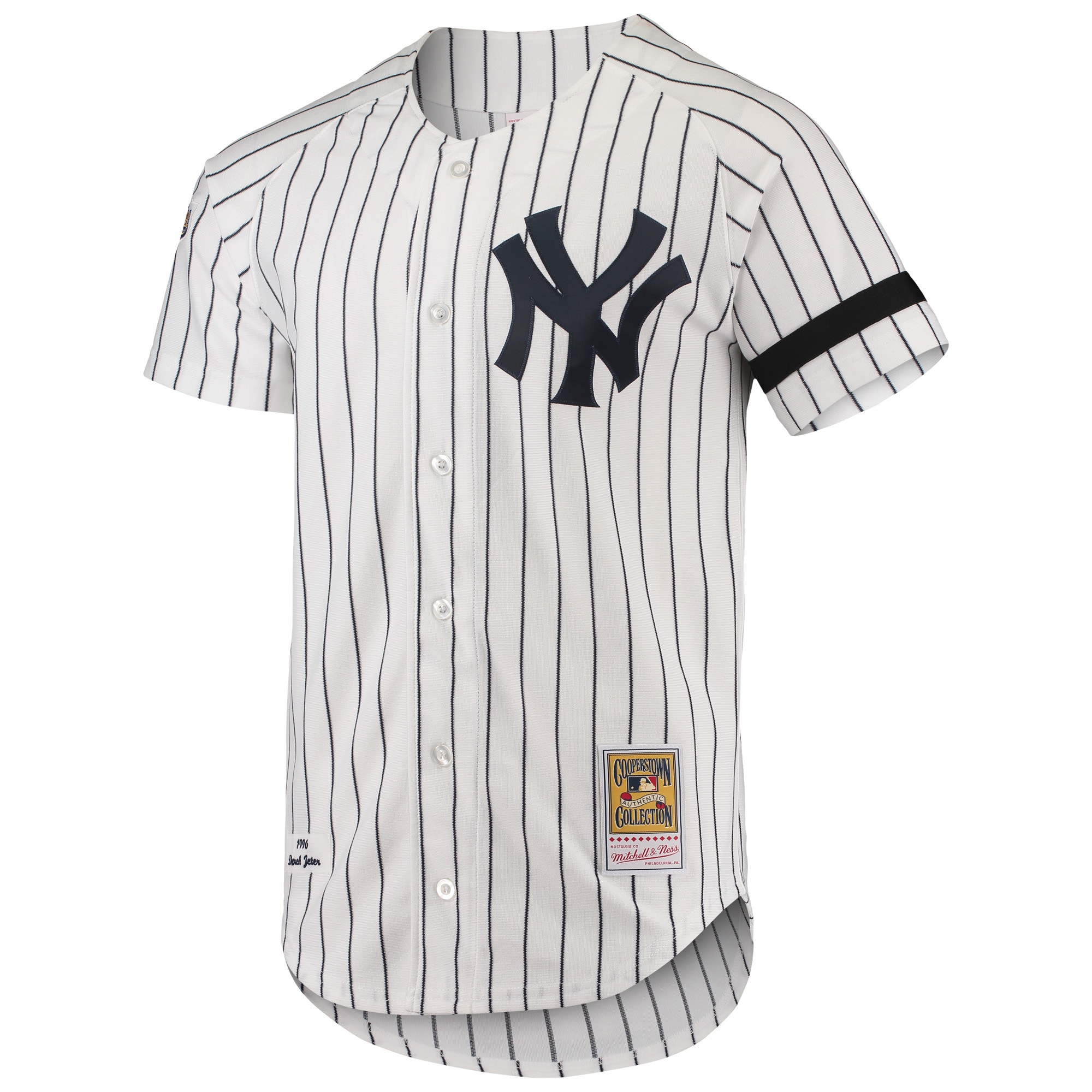 New York Yankees Mitchell & Ness Cooperstown Collection 1996 Authentic Home Jersey - White - vstockx