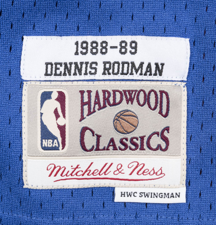 Men's Detroit Pistons Dennis Rodman 1988-89 Mitchell & Ness NBA Men's Hardwood Classic Swingman Jersey - vstockx