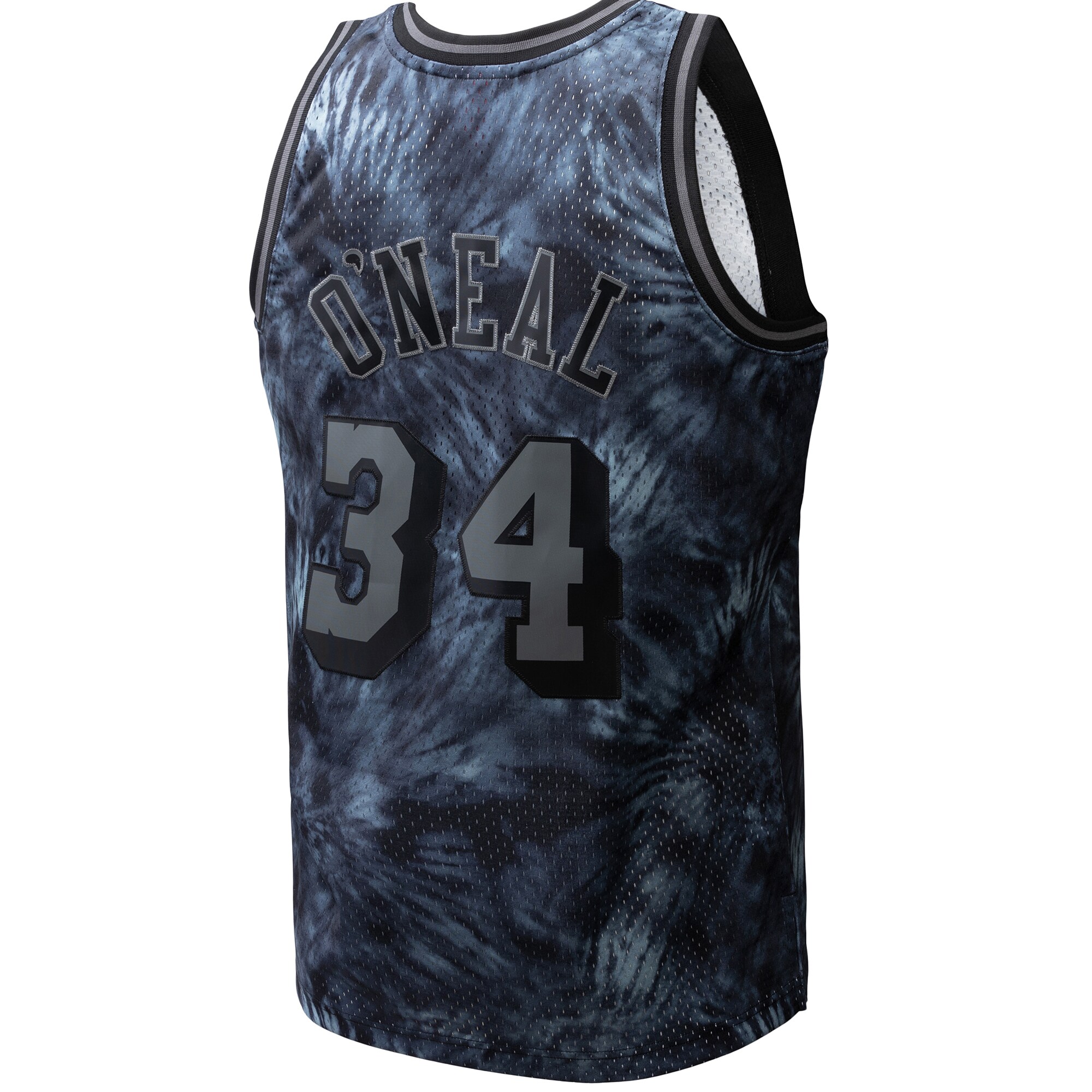Shaquille O'Neal Los Angeles Lakers Mitchell & Ness Hardwood Classics 1996/97 Tie-Dye Swingman Jersey - Black - vstockx