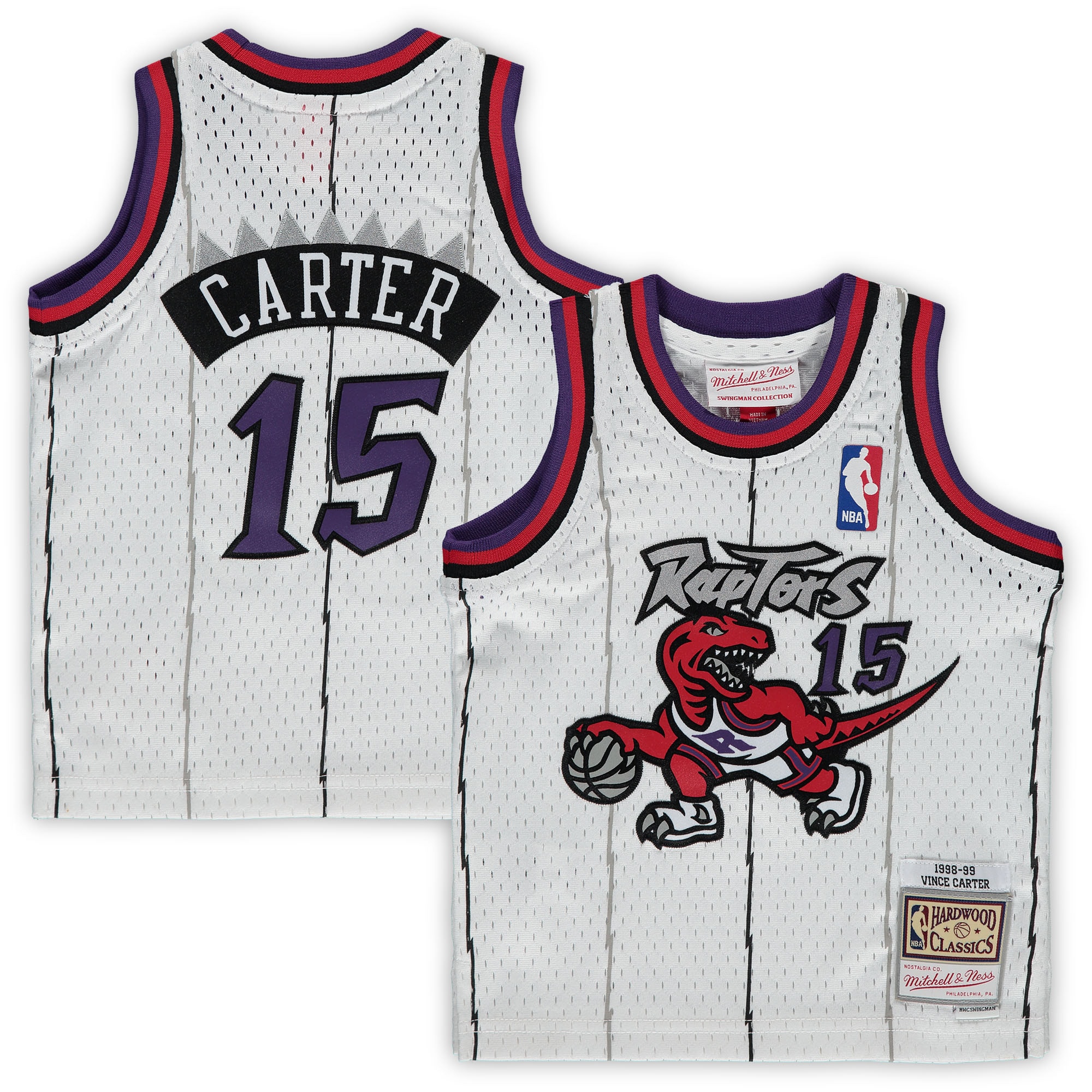 Vince Carter Toronto Raptors Mitchell & Ness Infant 1998-99 Hardwood Classics Player Jersey - White - vstockx