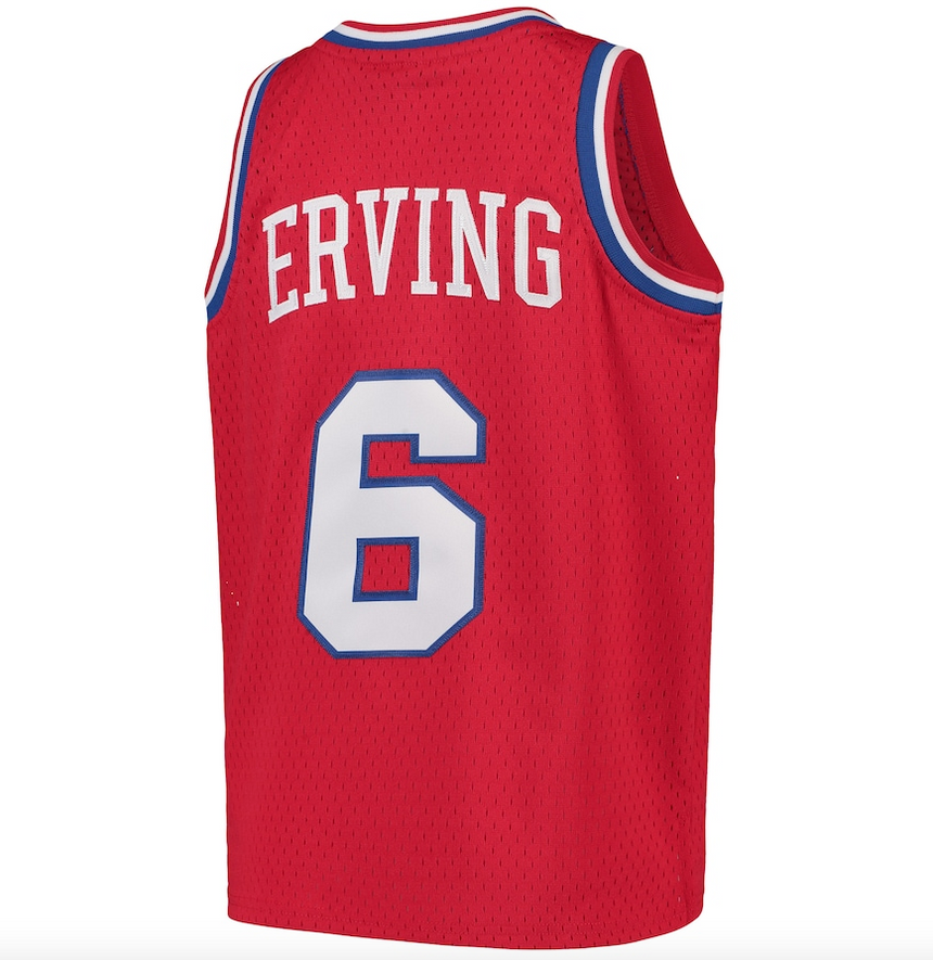 Youth Philadelphia 76ers Julius Erving Mitchell & Ness Red 1982-83 Hardwood Classics Swingman Jersey - vstockx