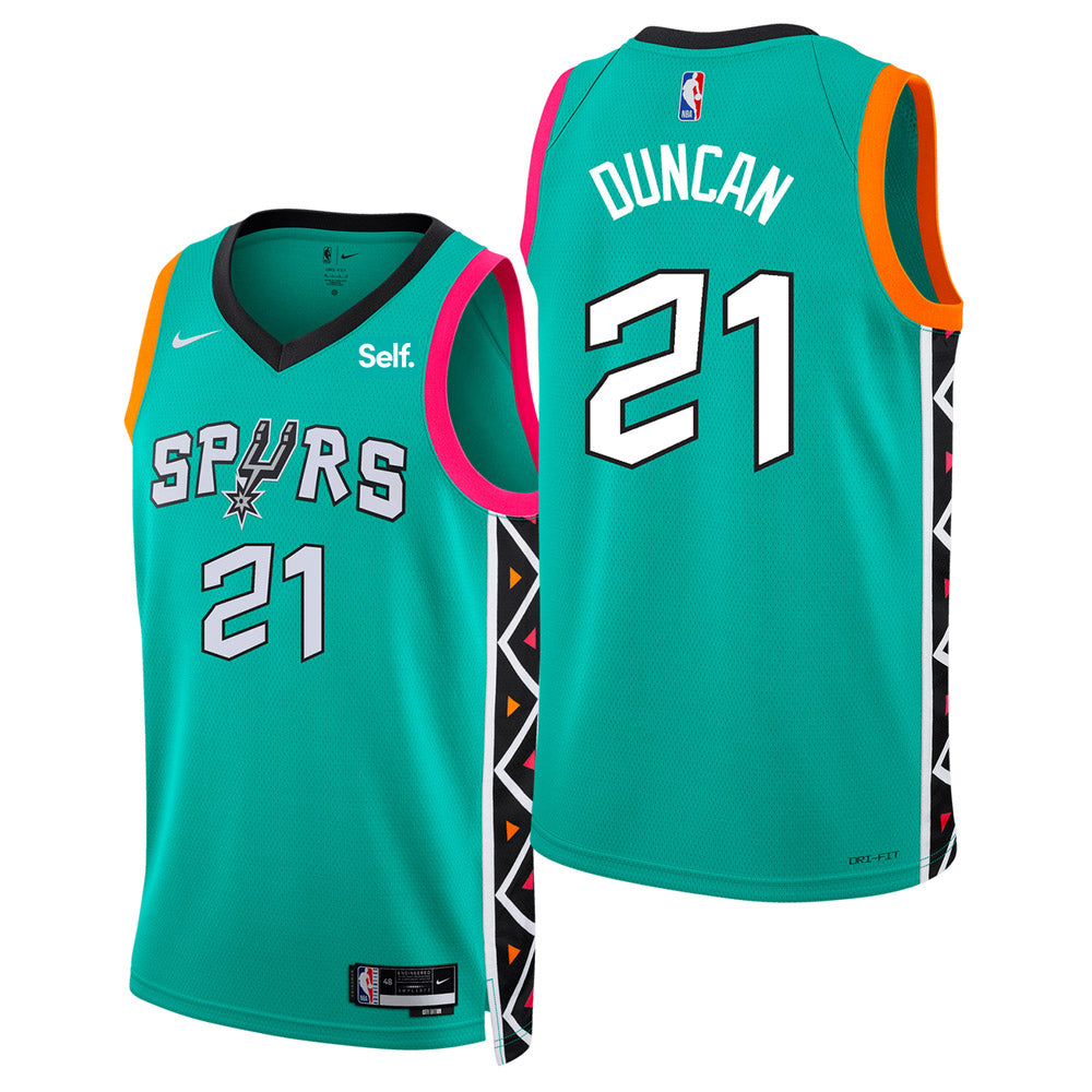 Men's San Antonio Spurs Tim Duncan City Edition Jersey - Green - vstockx