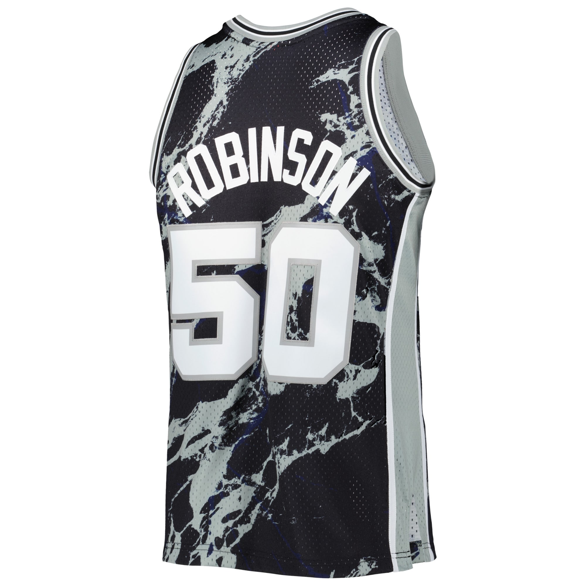 David Robinson San Antonio Spurs Mitchell & Ness 1998/99 Hardwood Classics Marble Swingman Jersey - Black - vstockx
