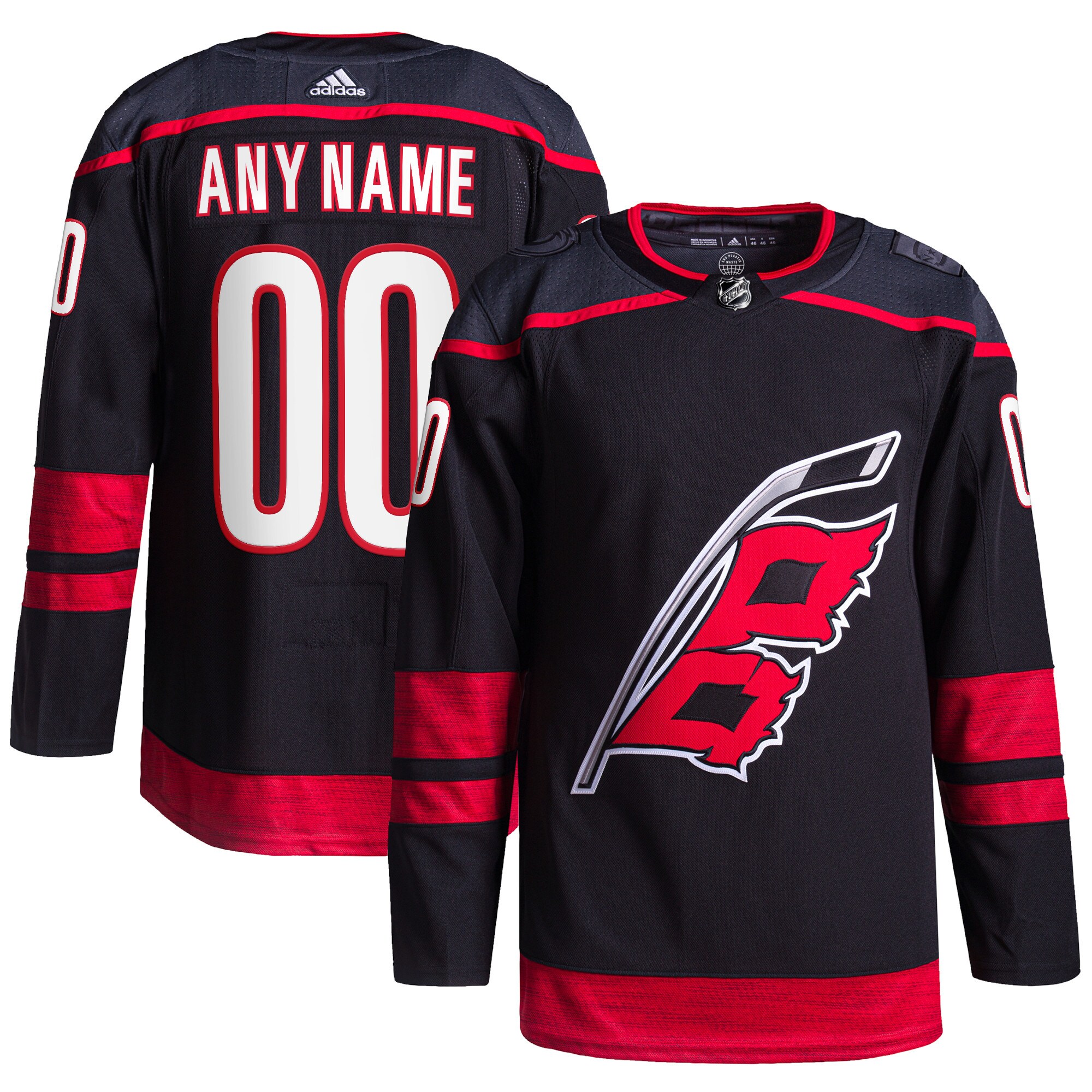 Carolina Hurricanes adidas Home Primegreen Authentic Pro Custom Jersey - Black - vstockx