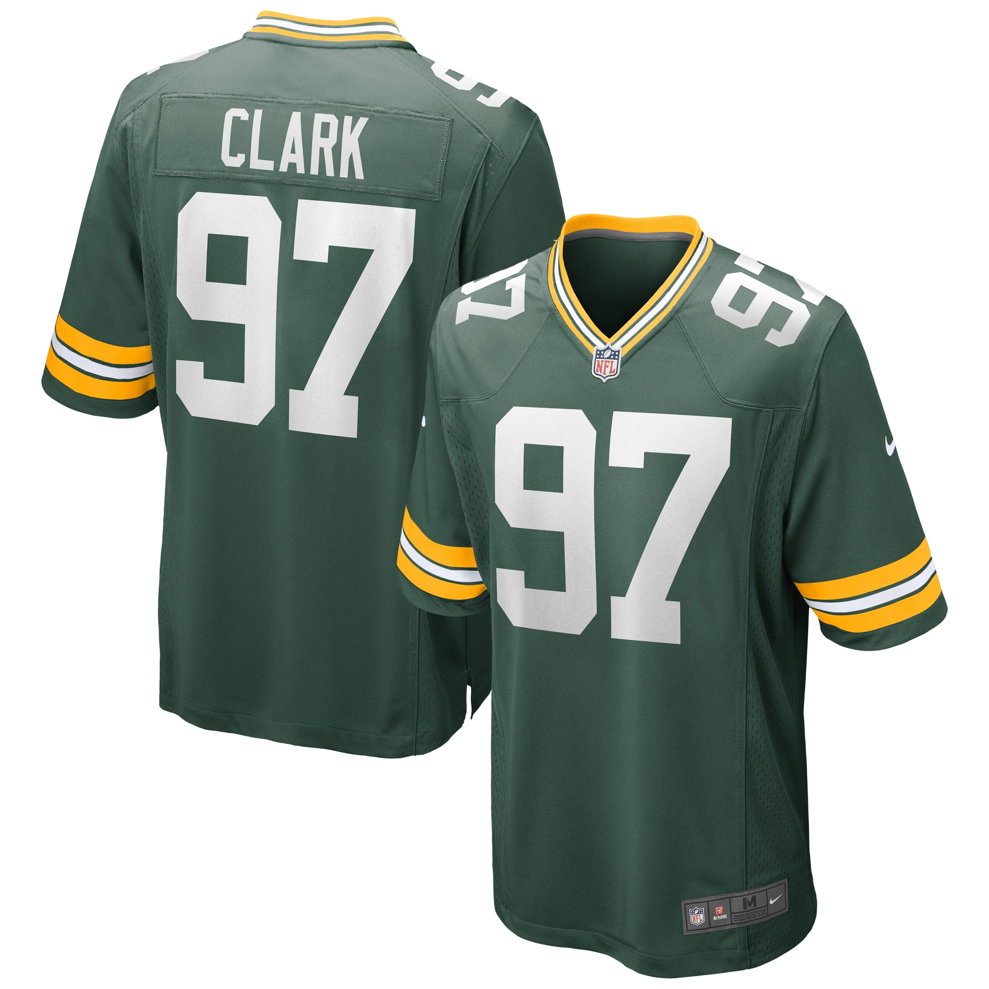 Men's Nike Kenny Clark Green Green Bay Packers Game Jersey - vstockx