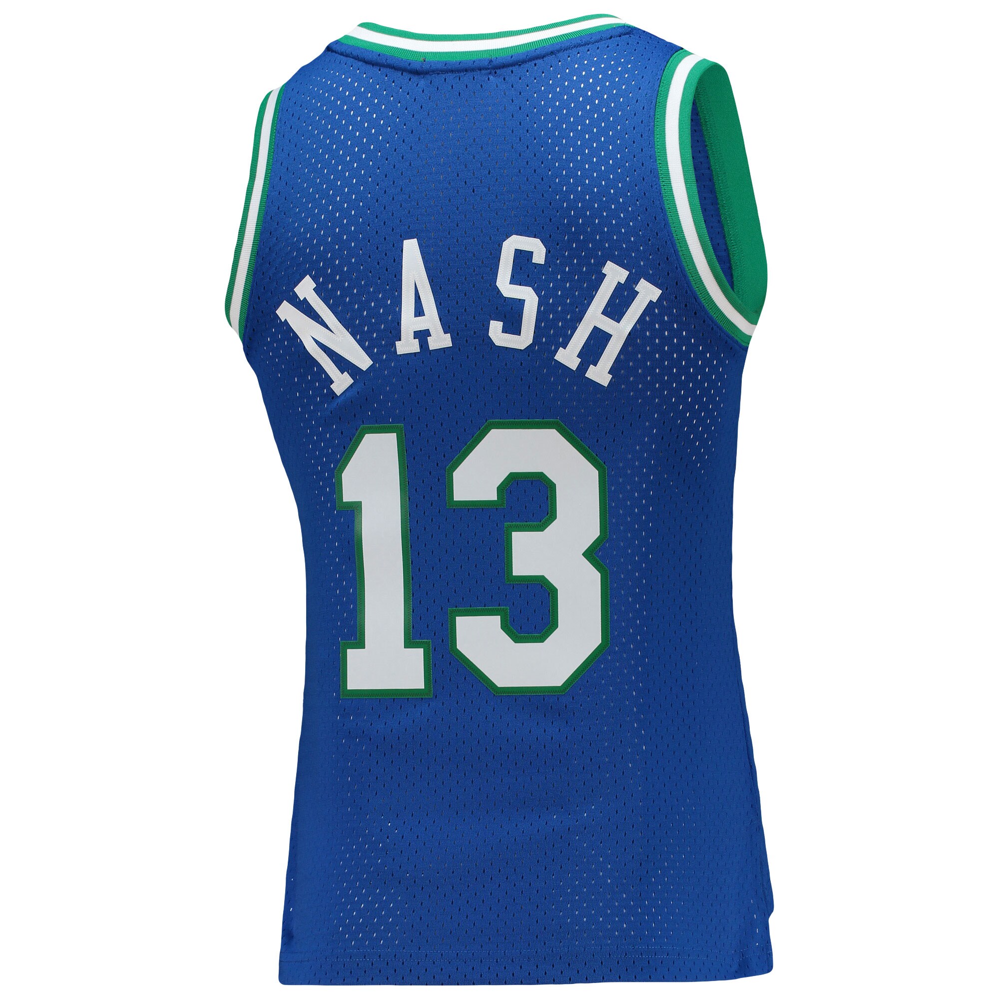 Steve Nash Dallas Mavericks Mitchell & Ness Women's 1998-99 Hardwood Classics Swingman Jersey - Blue - vstockx