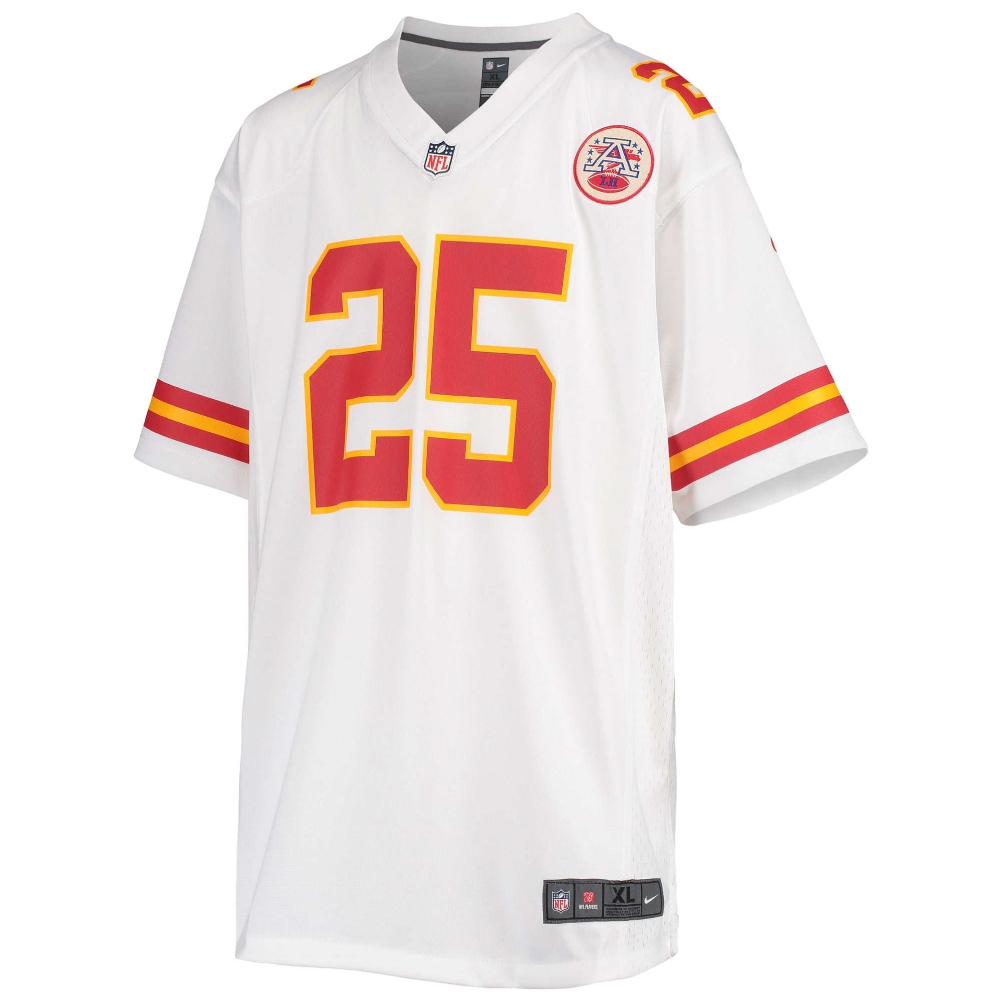 Youth Nike Clyde Edwards-Helaire White Kansas City Chiefs Game Jersey - vstockx
