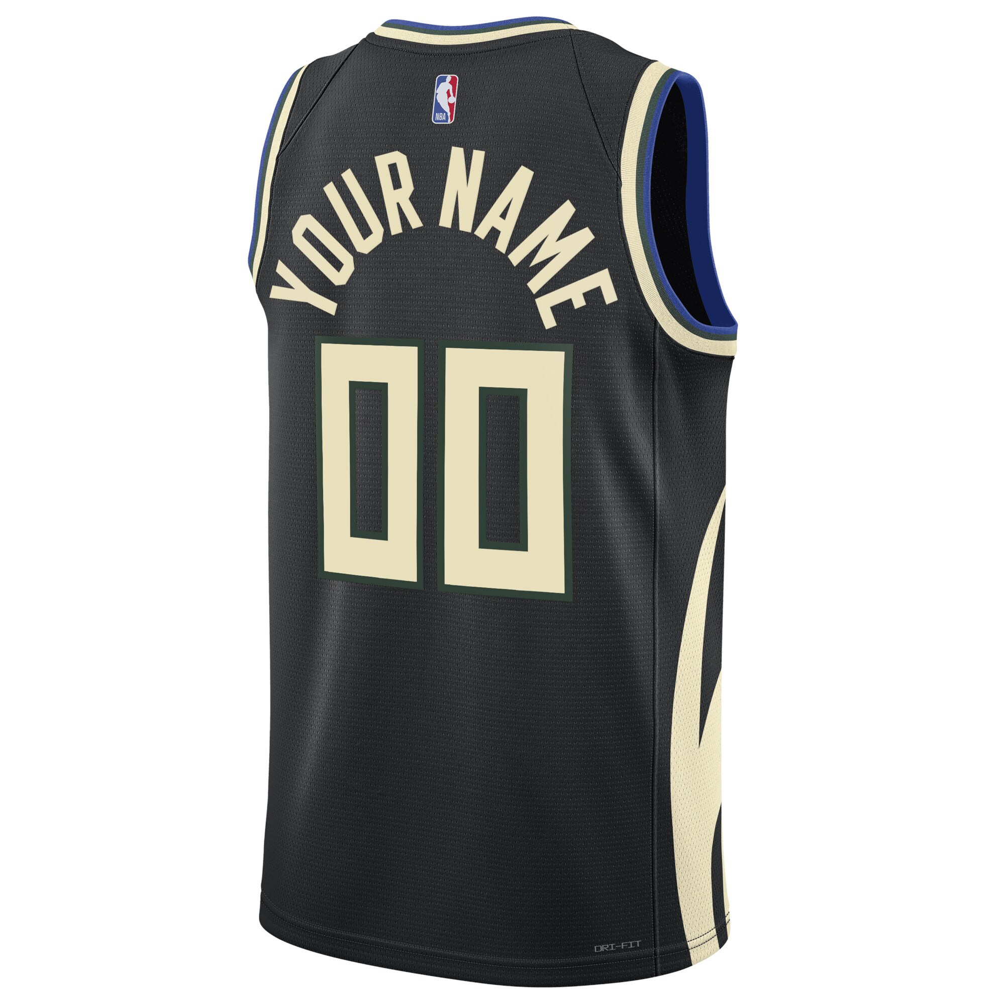 Milwaukee Bucks Jordans Brand Unisex 2022/23 Swingman Custom Jersey - Statement Edition - Black - vstockx