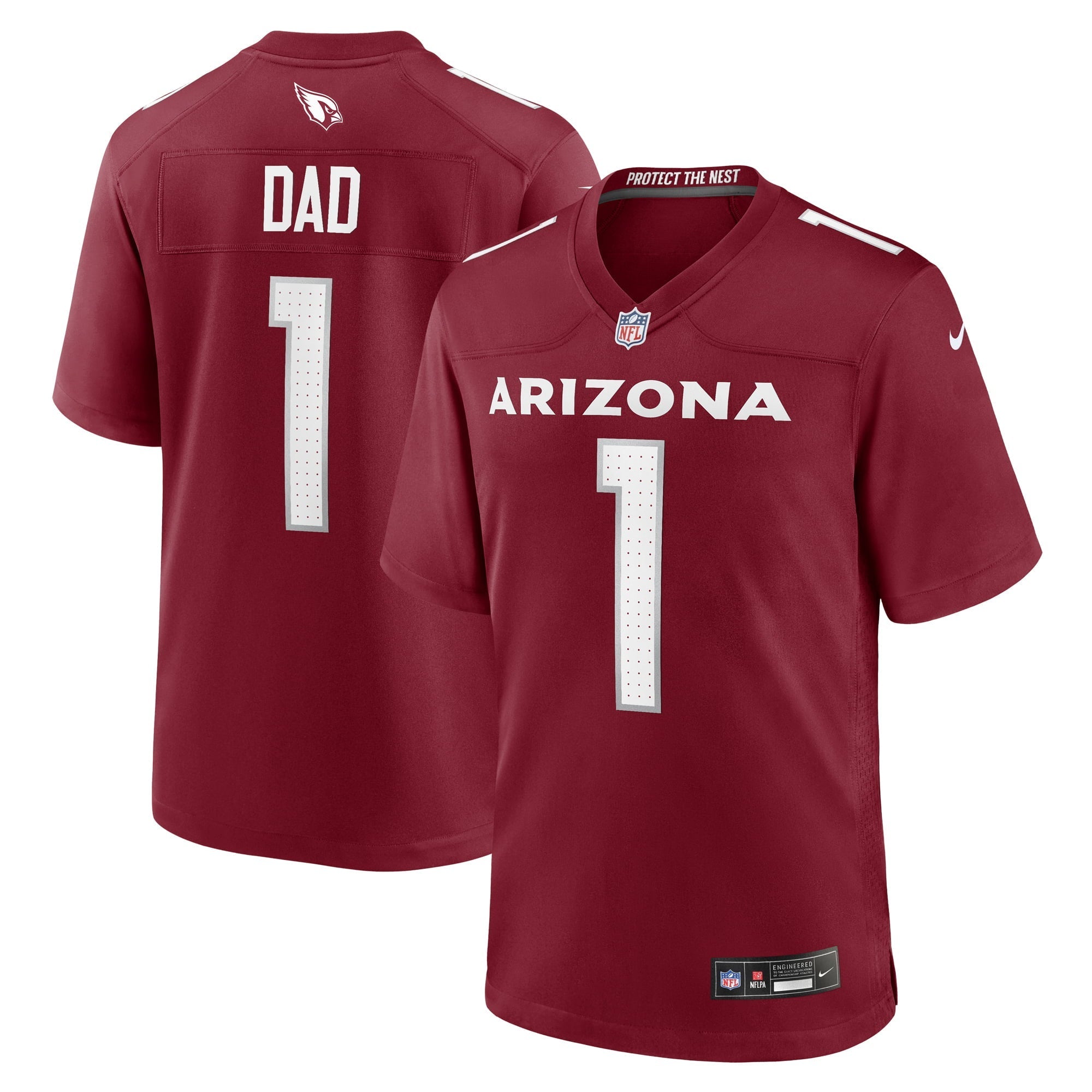 Men's Nike Number 1 Dad Cardinal Arizona Cardinals Game Jersey - vstockx