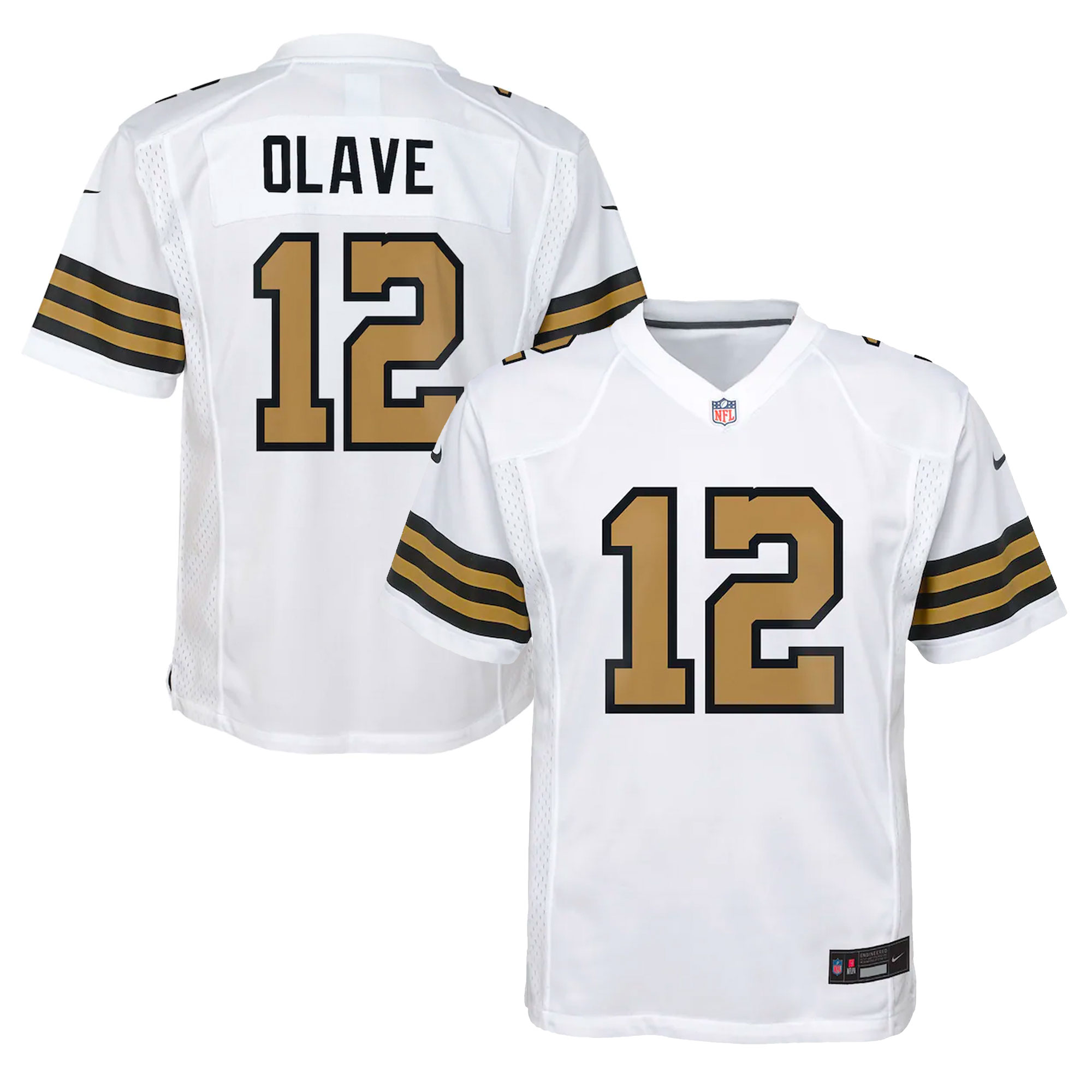 Chris Olave New Orleans Saints Nike Youth Game Jersey - White - vstockx
