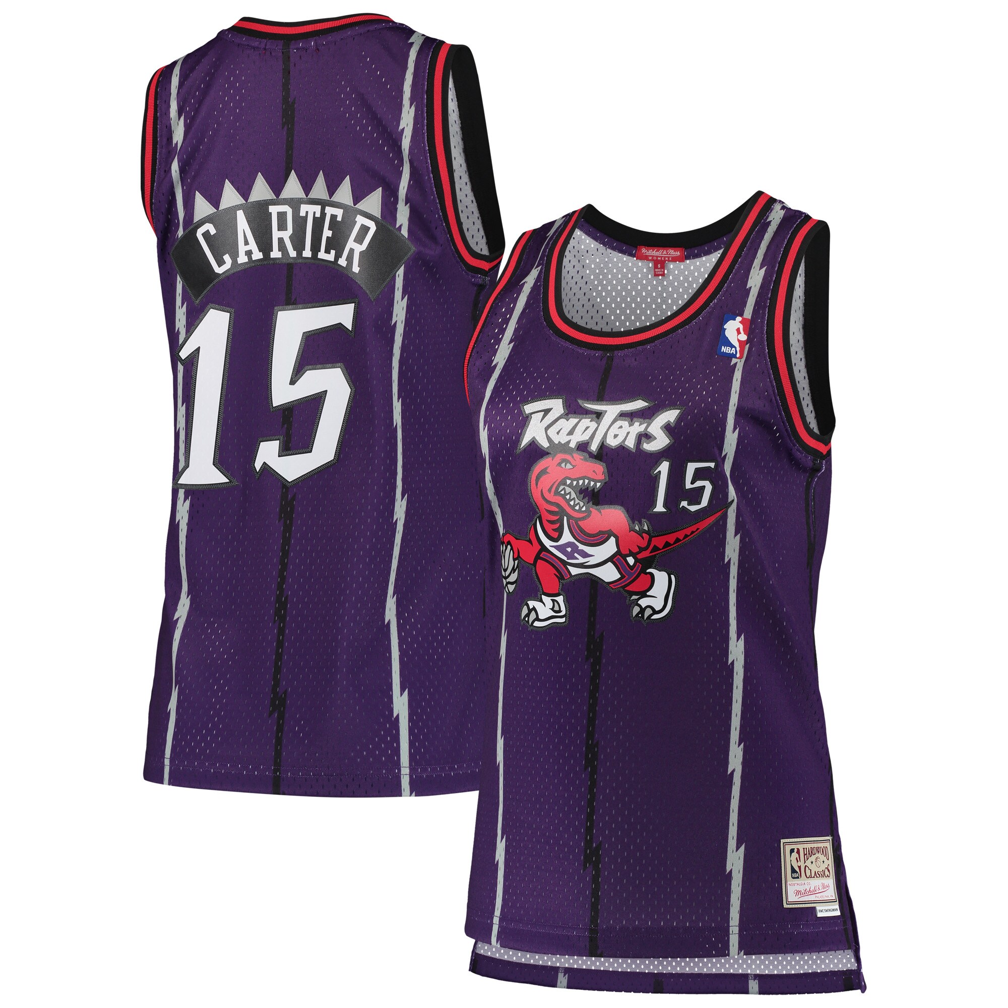Vince Carter Toronto Raptors Mitchell & Ness Women's 1998-99 Hardwood Classics Swingman Jersey - Purple - vstockx
