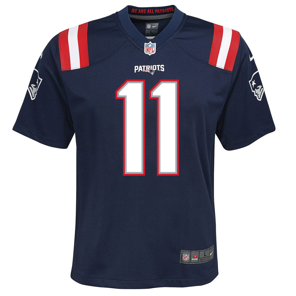 Youth New England Patriots Julian Edelman Game Jersey Navy - vstockx