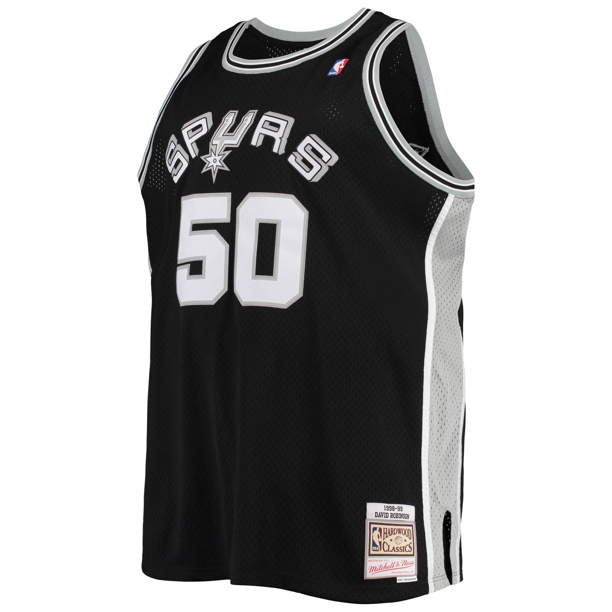 David Robinson San Antonio Spurs Mitchell & Ness Big & Tall Hardwood Classics Jersey - Black - vstockx