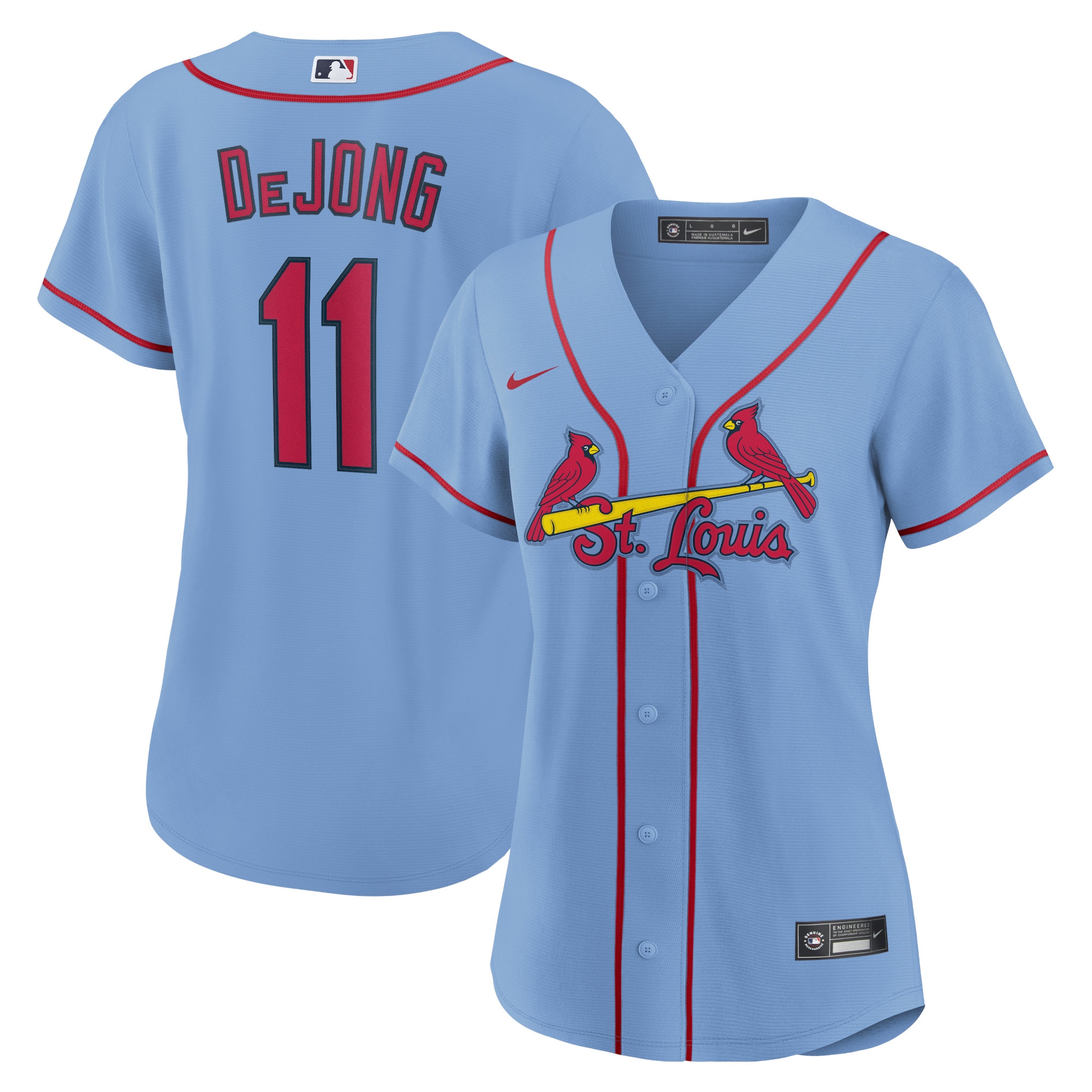 Paul DeJong St. Louis Cardinals Nike Women's Alternate Replica Player Jersey - Light Blue - vstockx