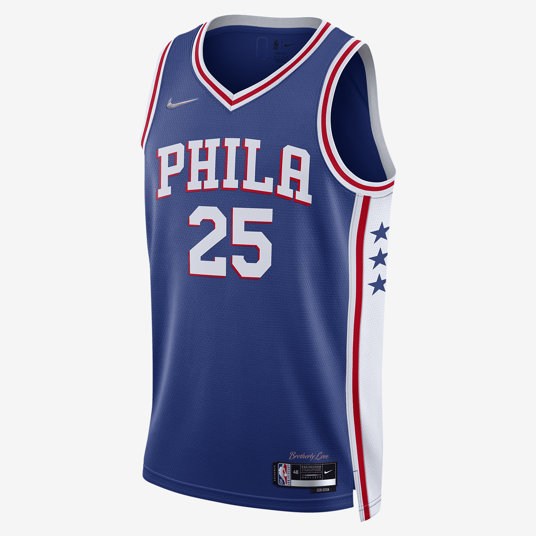 Philadelphia 76ers Diamond Icon Edition Nike Dri-FIT NBA Swingman Jersey - Rush Blue/White - vstockx