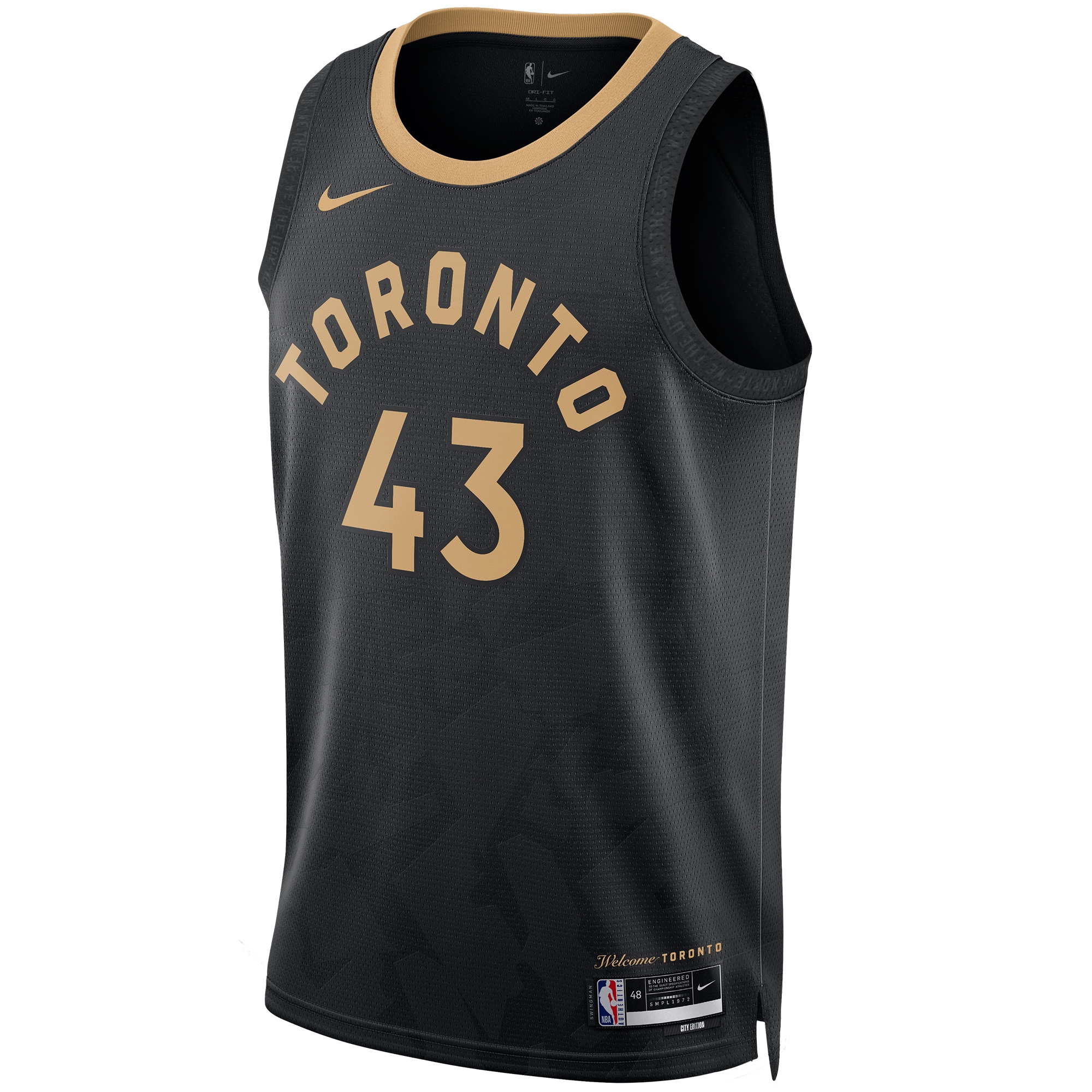 Pascal Siakam Toronto Raptors Nike Unisex 2022/23 Swingman Jersey - City Edition - Black - vstockx